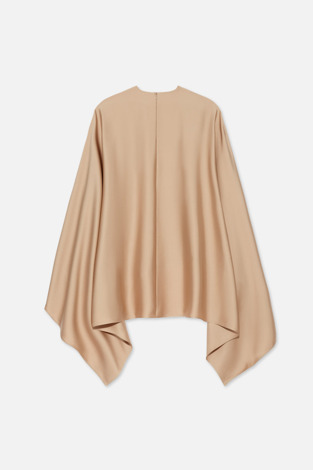 Asymmetric Cape Blouse | Nougat