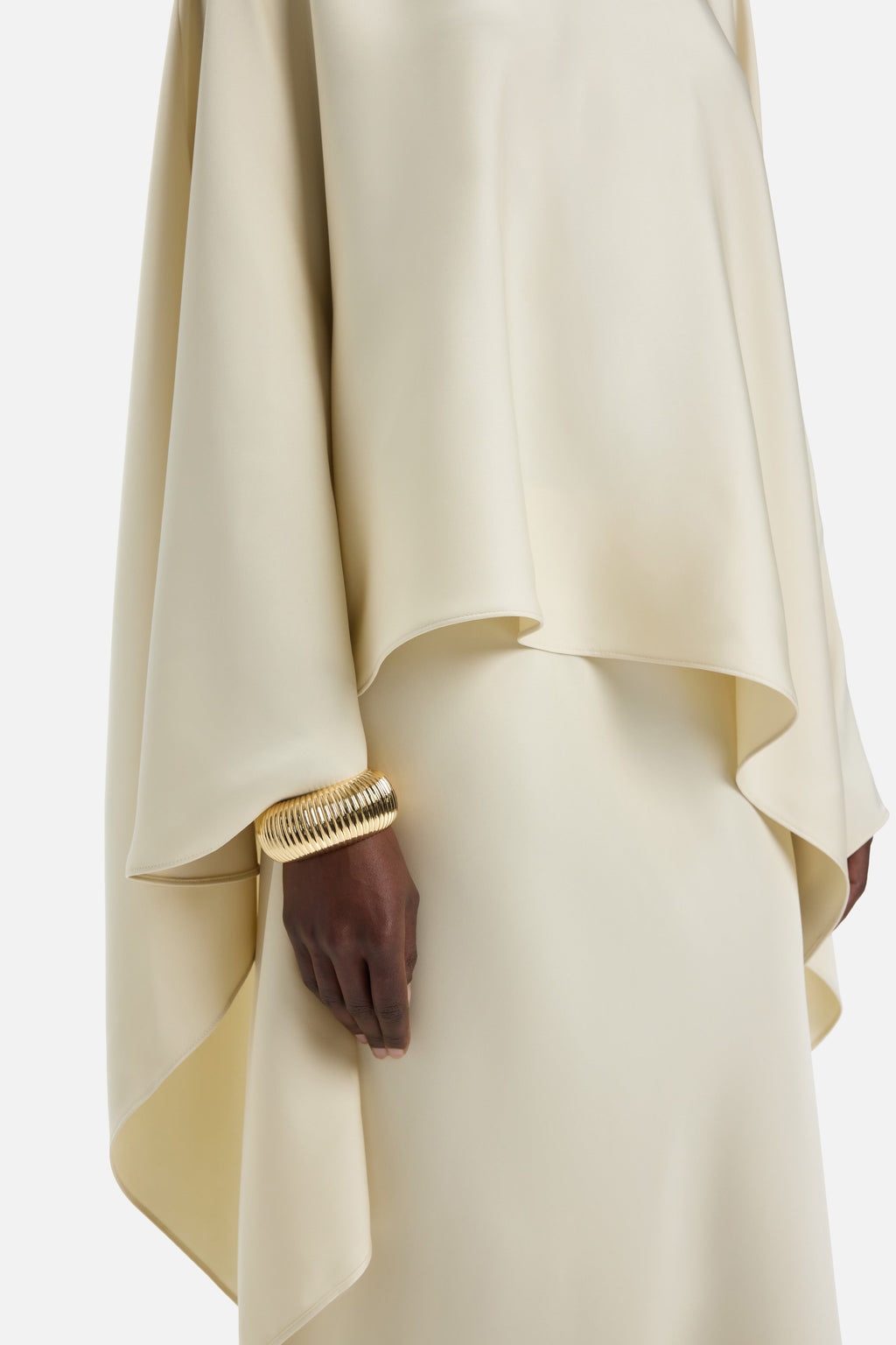 Asymmetric Cape Blouse | Sand