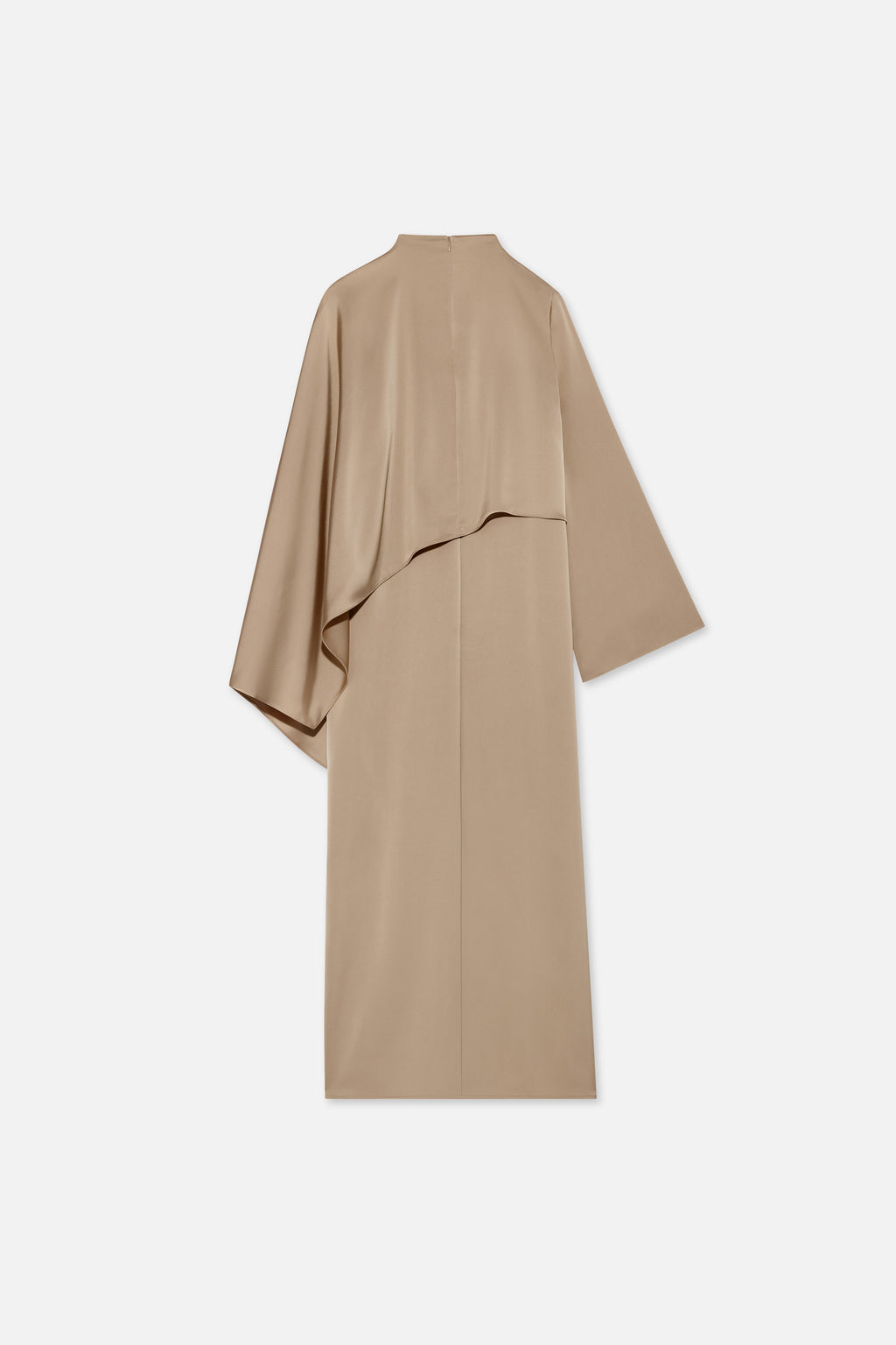 Asymmetric Cape Dress | Mocha