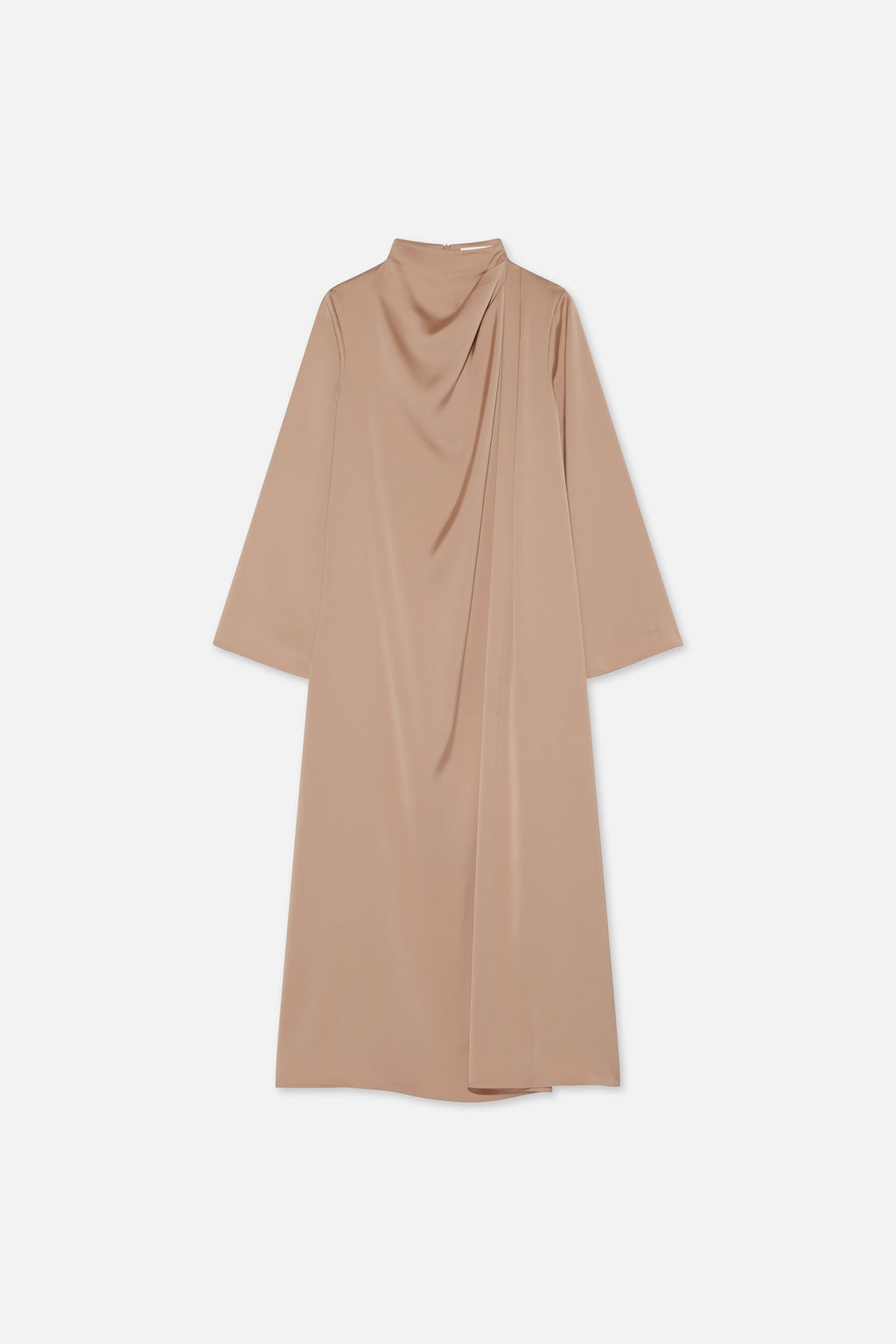 Asymmetric Drape Dress Regular | Nougat