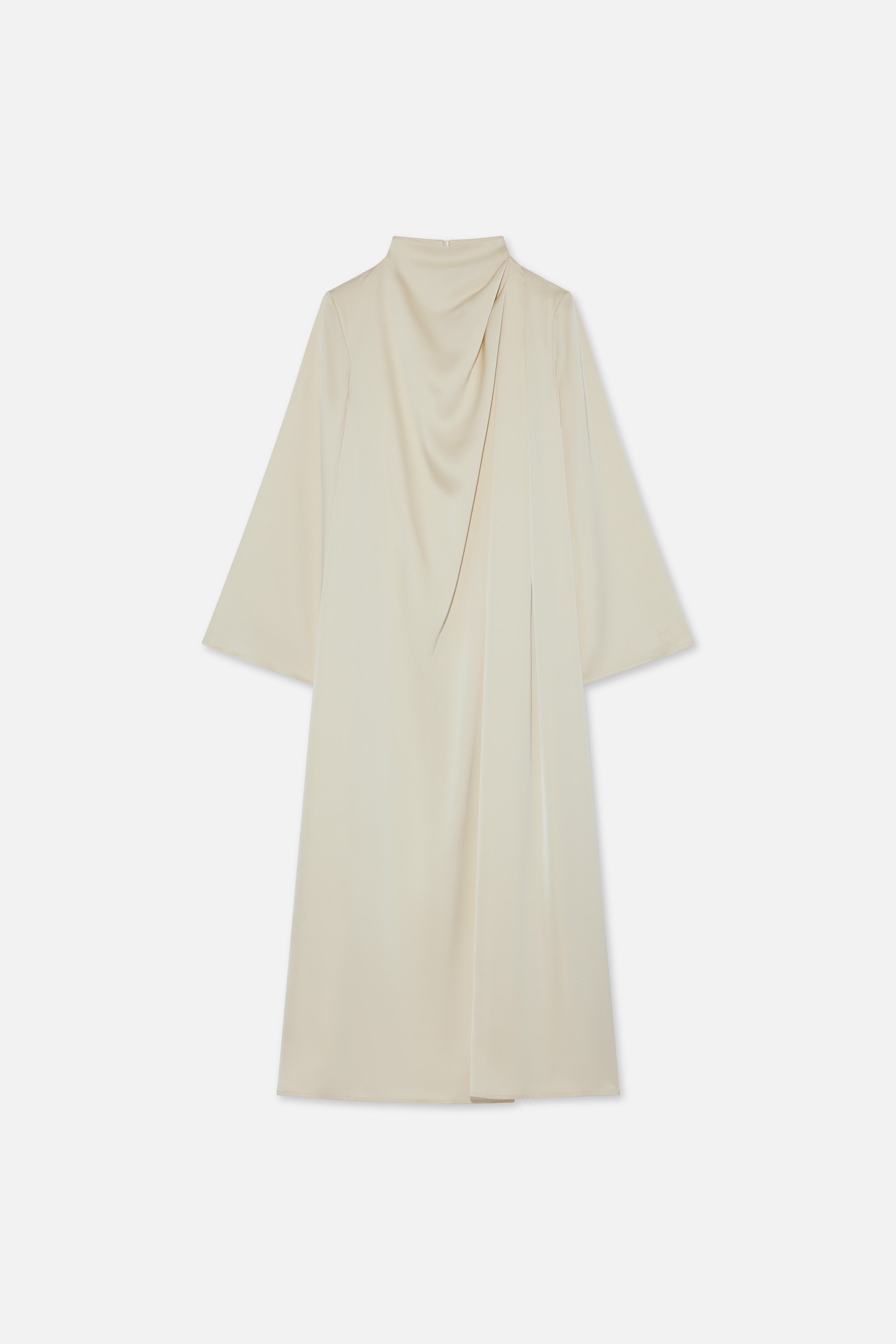 Asymmetric Drape Dress Regular | Sand