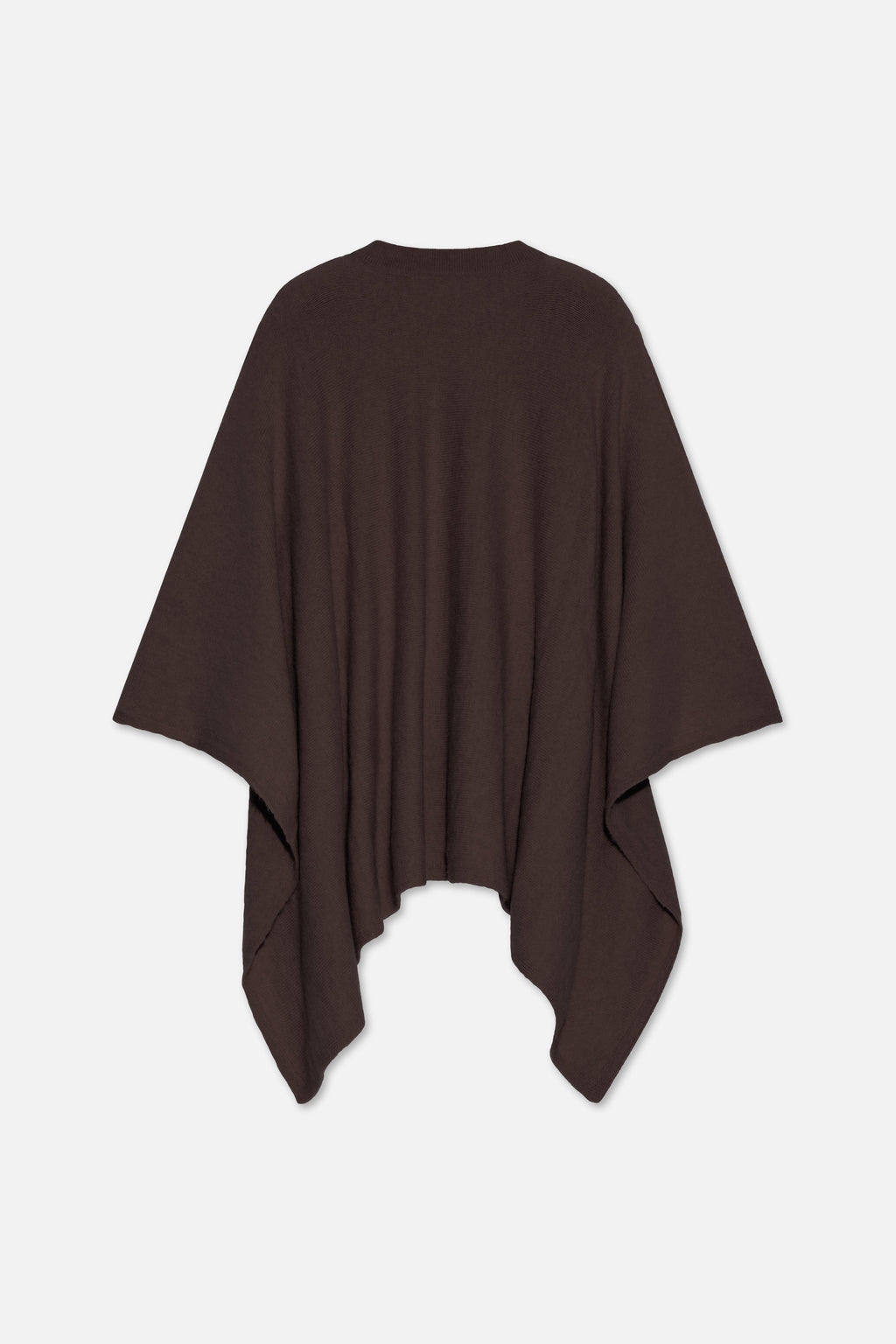 Brushed Knit Poncho | Dark Brown