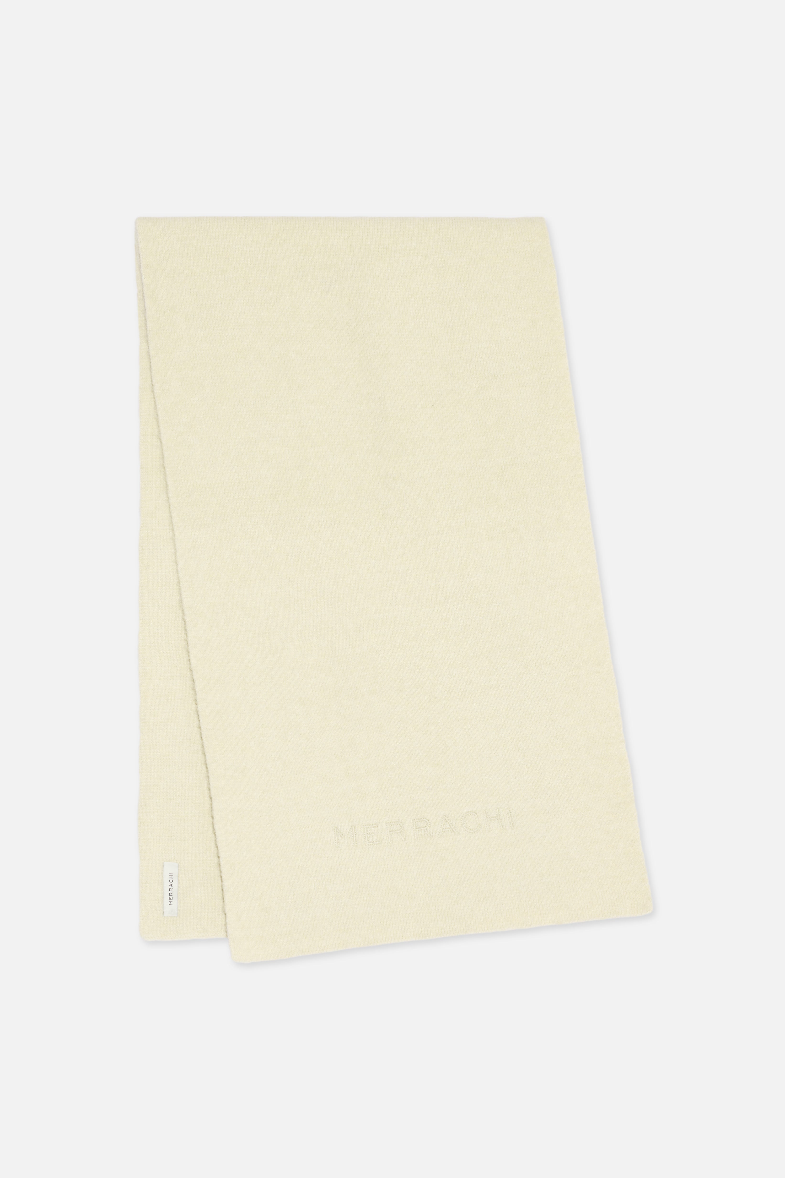 Brushed Knit Scarf | Cloud White