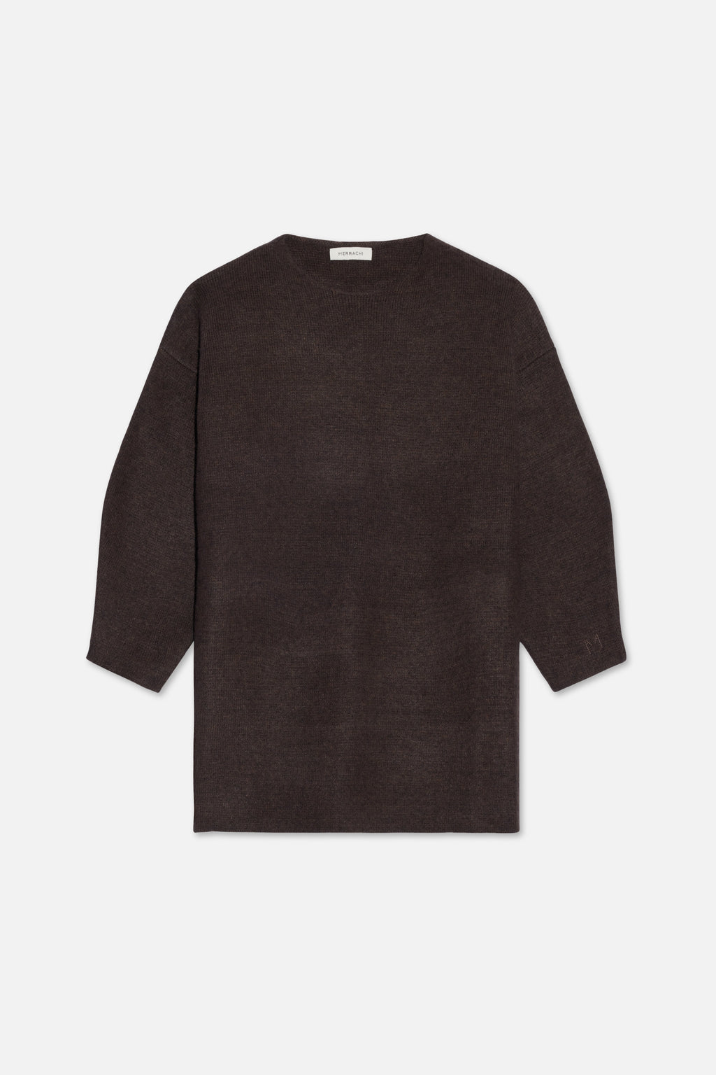 Brushed Knit Sweater | Dark Brown