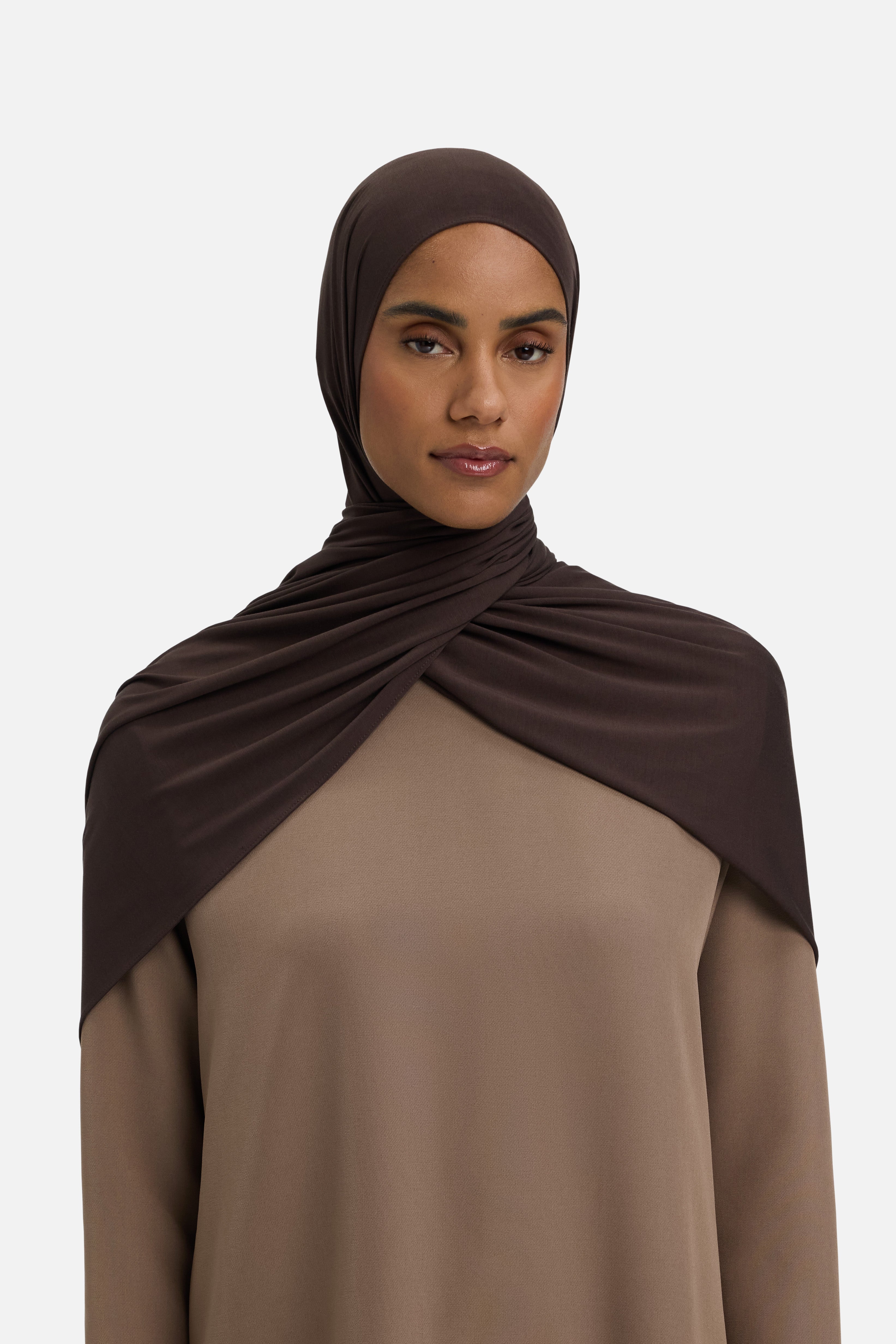 Bamboo Jersey Scarf | Dark Brown