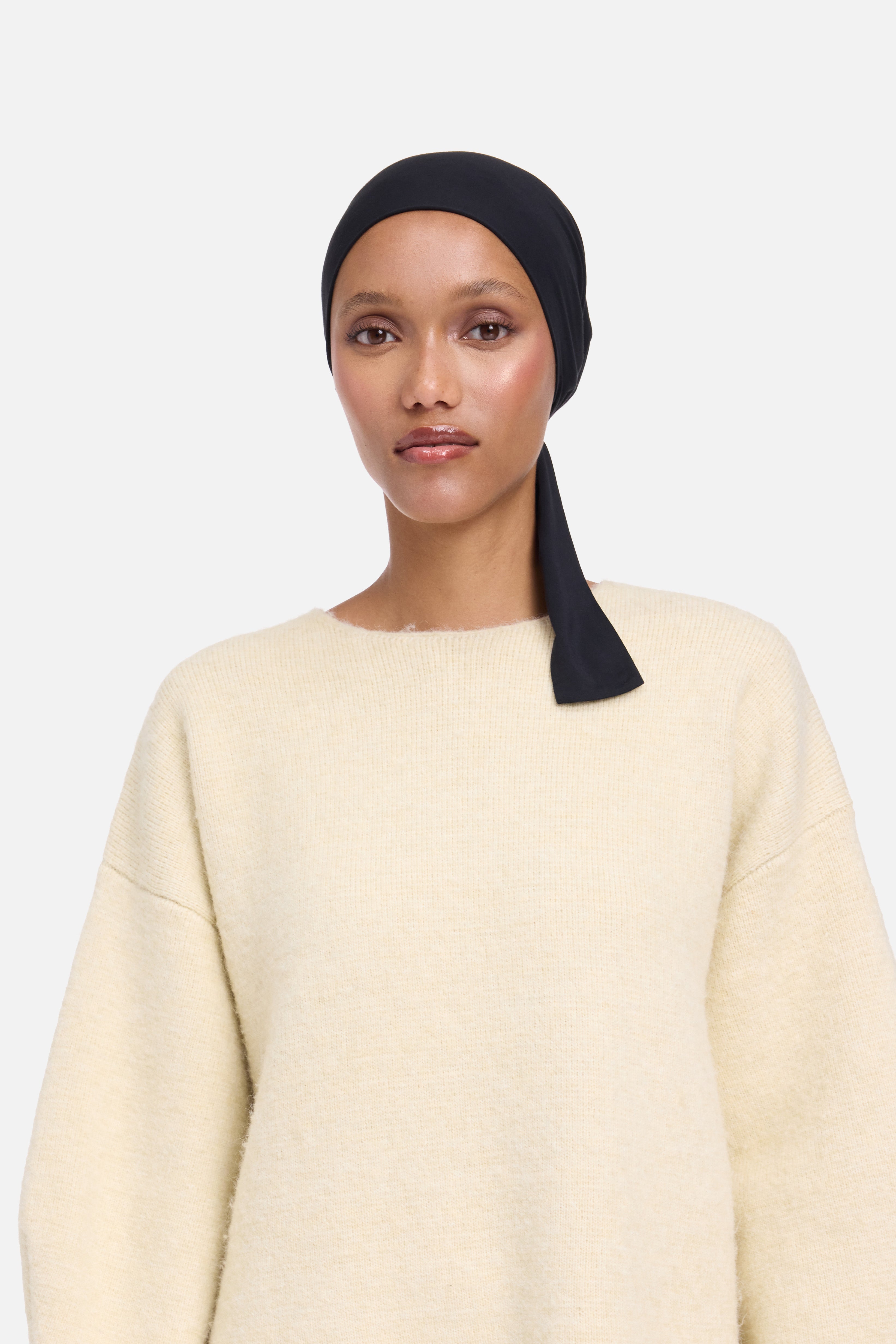 Bamboo Tied Underscarf | Black