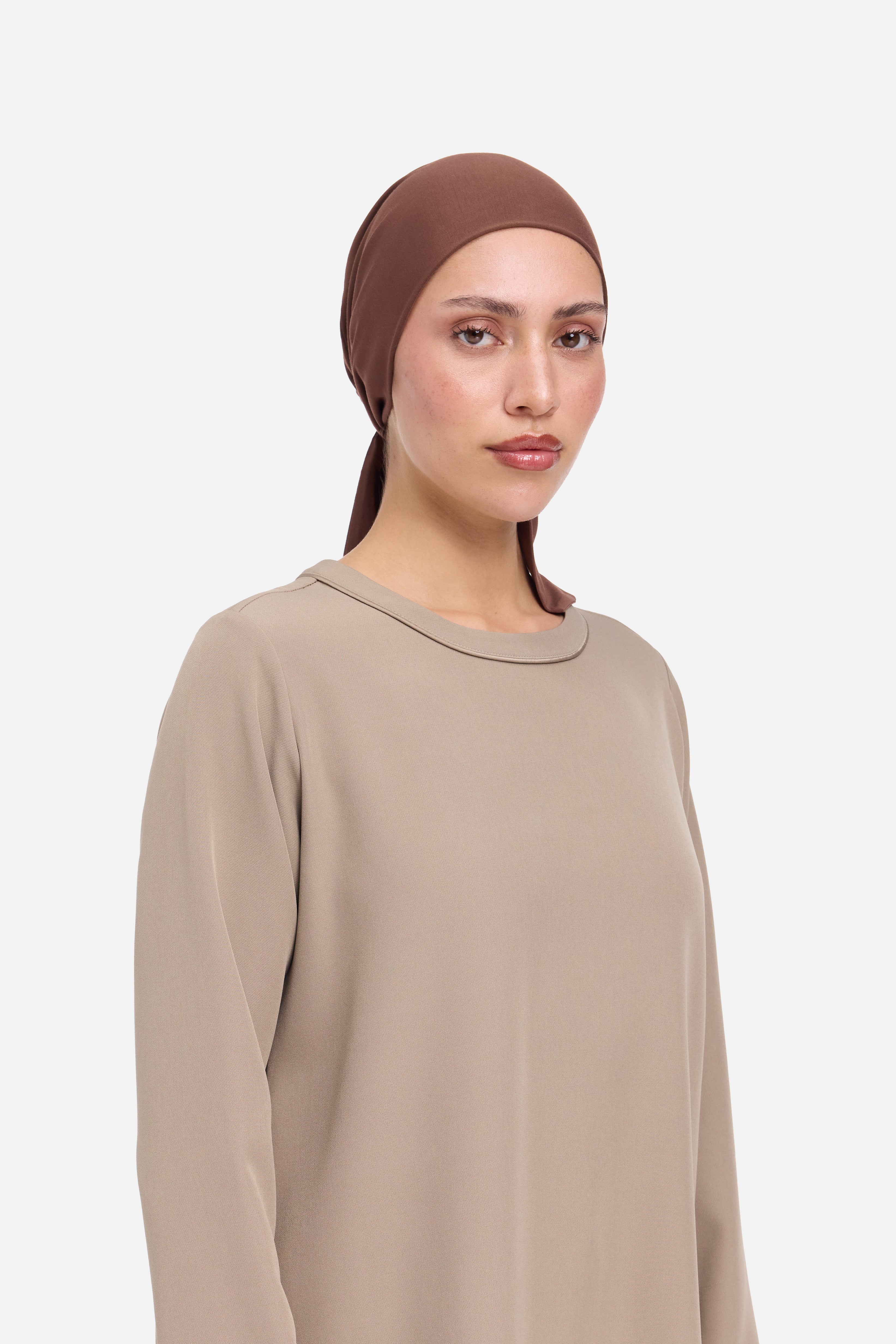 Bamboo Tied Underscarf | Red Wood