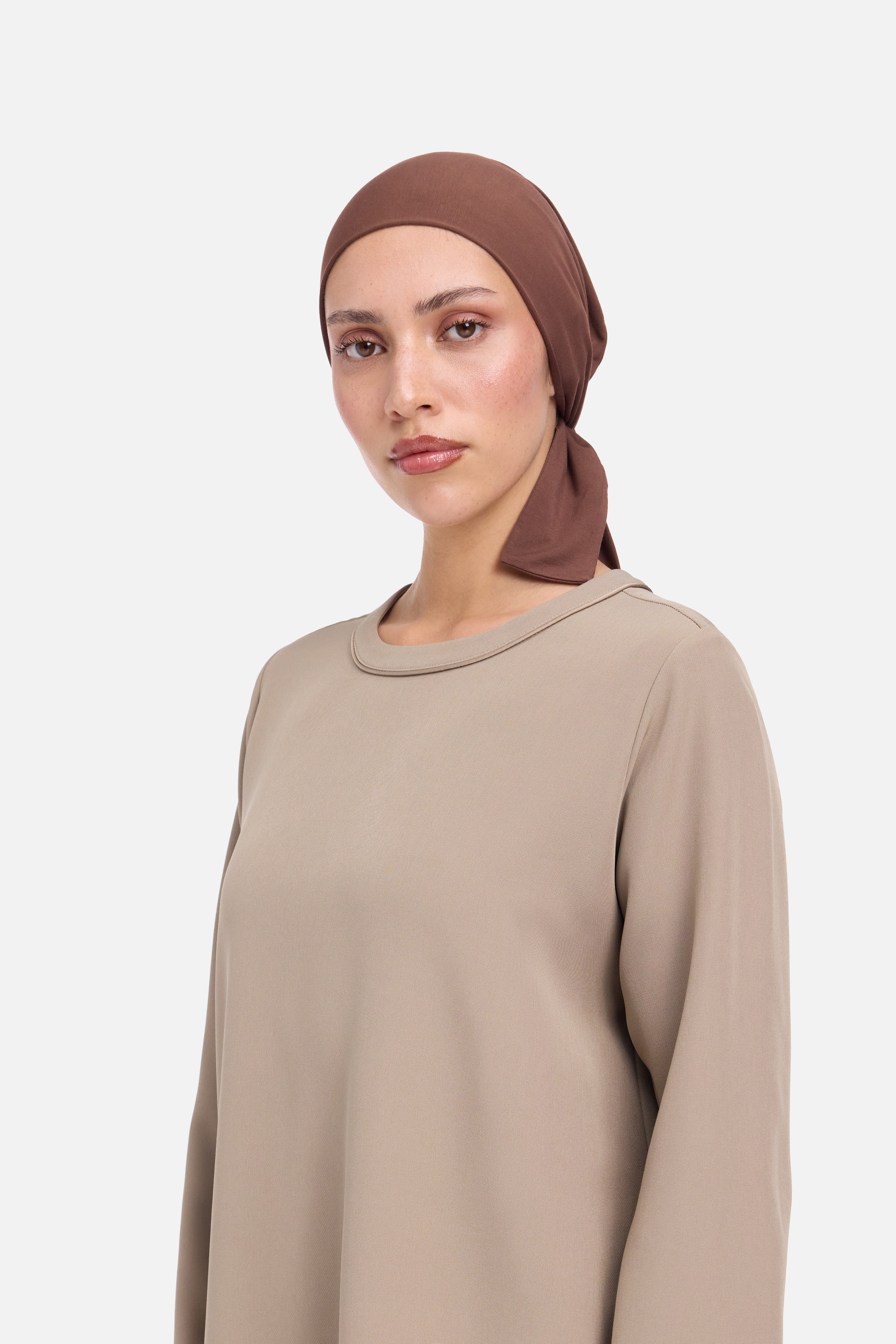 Bamboo Tied Underscarf | Red Wood