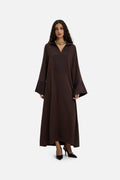 Kaftan Dress Short | Dark Brown