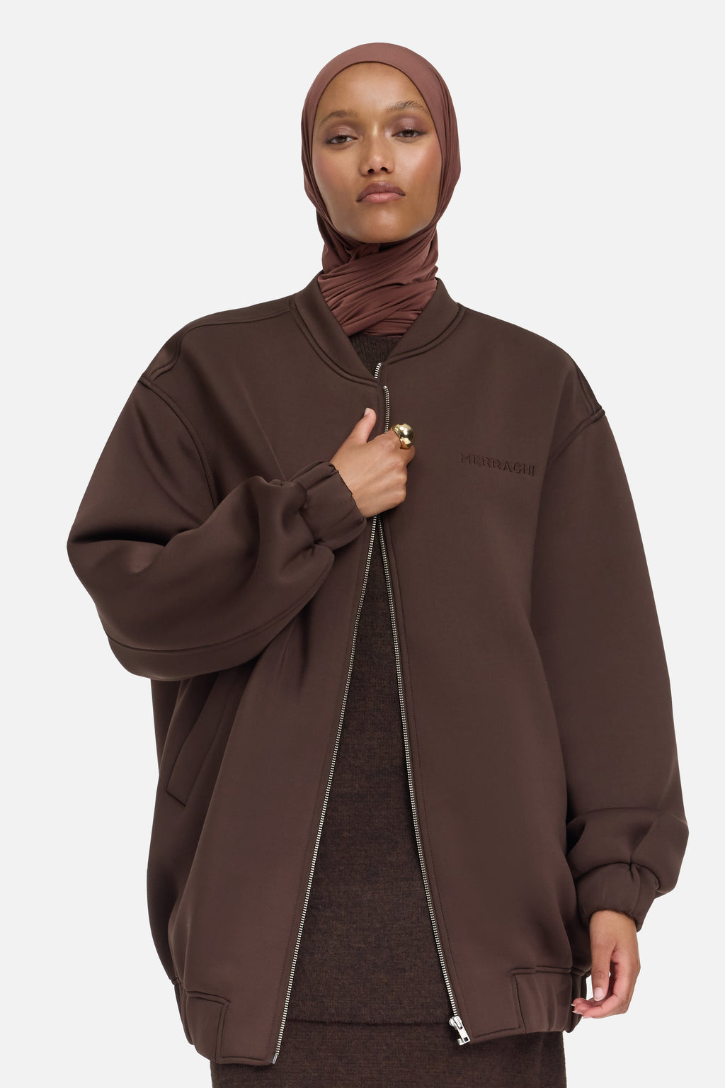 Neoprene Bomber | Dark Brown