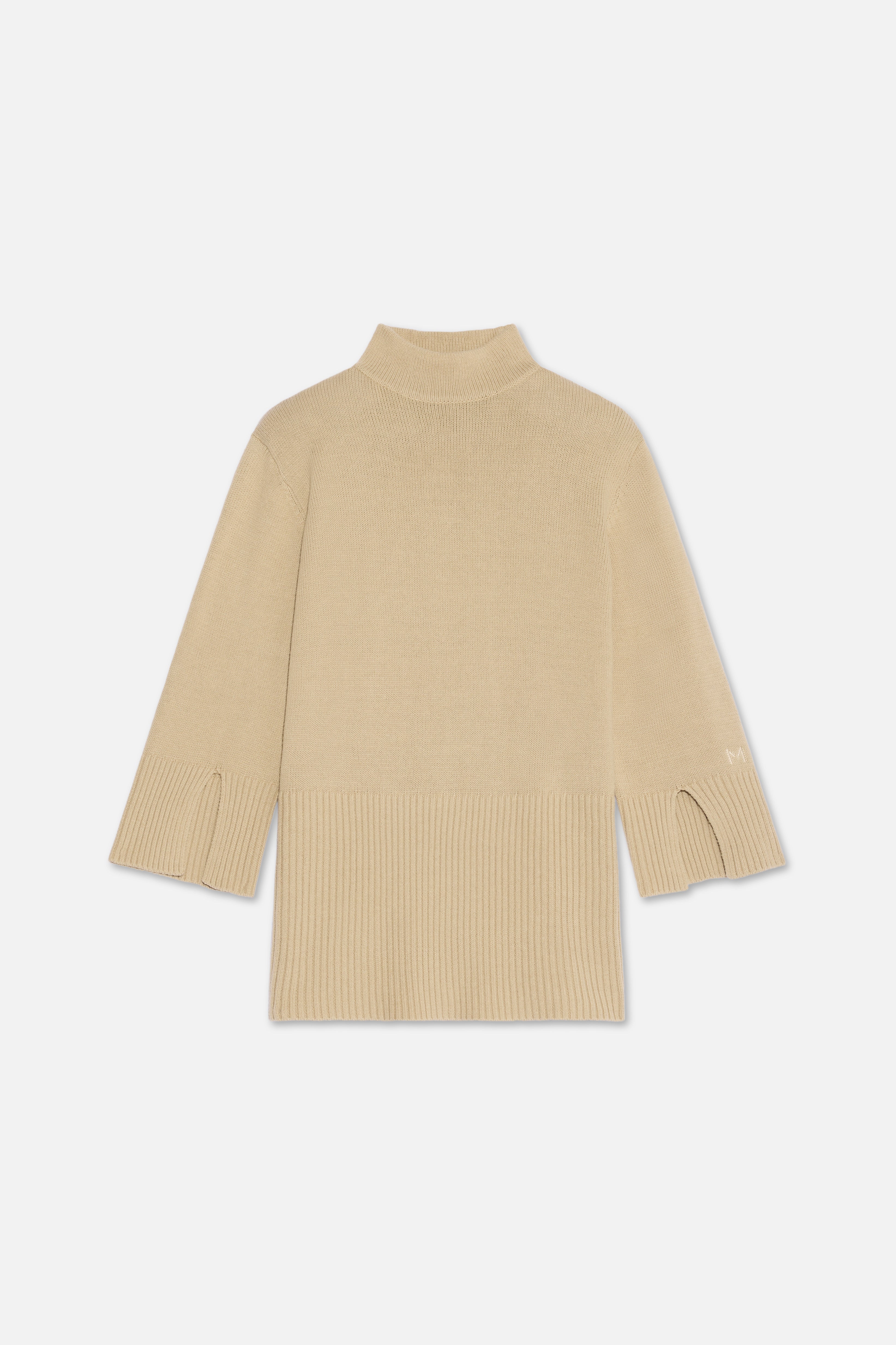 Ribbed Knit Sweater | Khaki