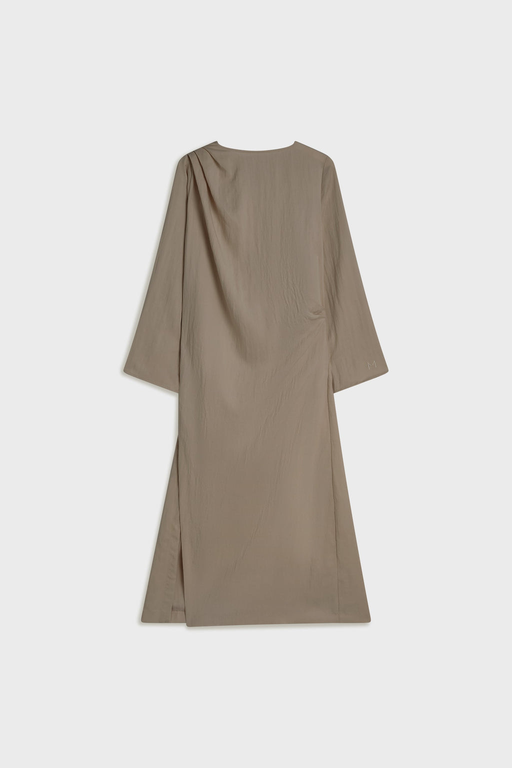 Asymmetric Pleated Tunic | Taupe