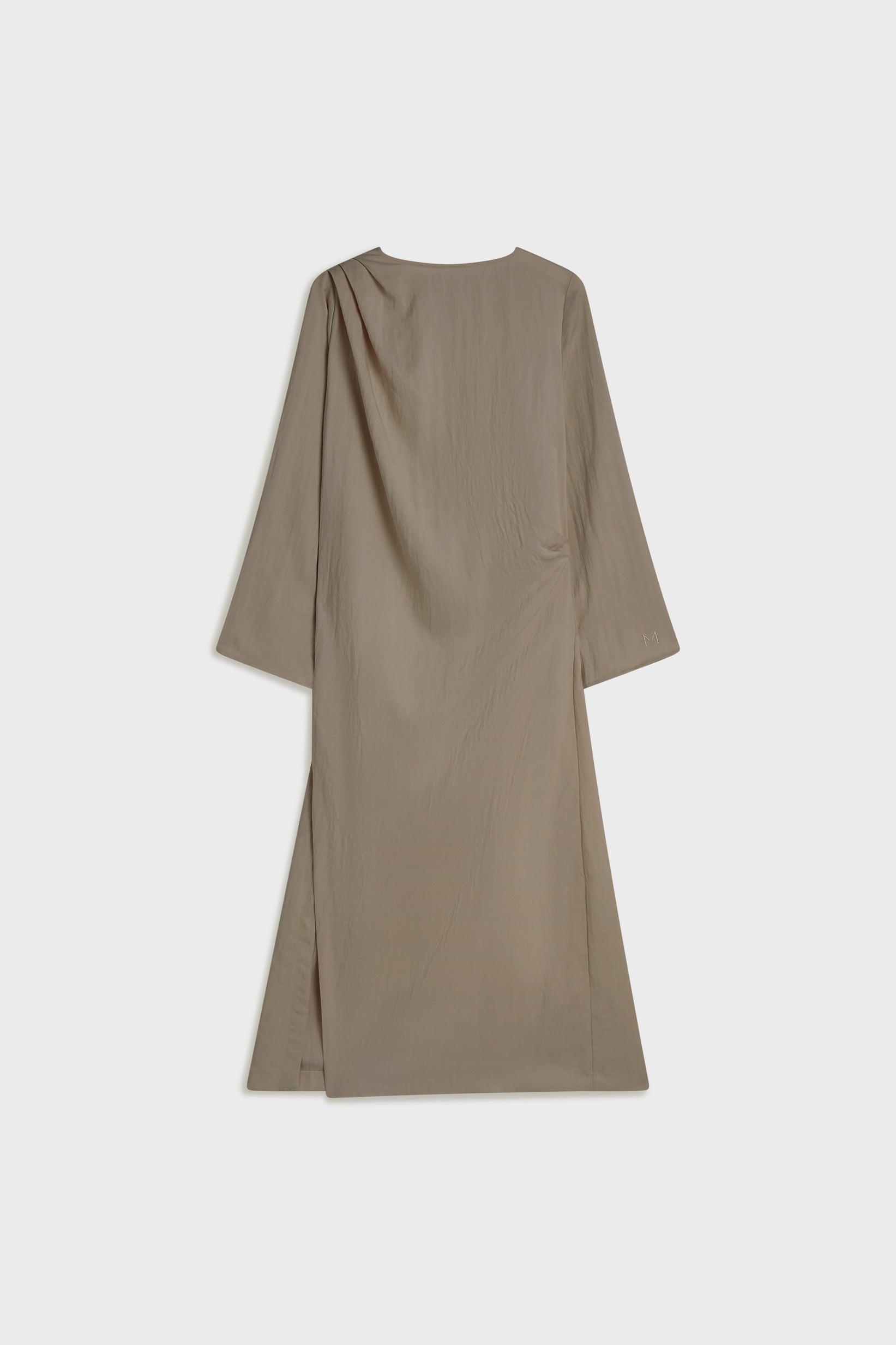 Asymmetric Pleated Tunic | Taupe