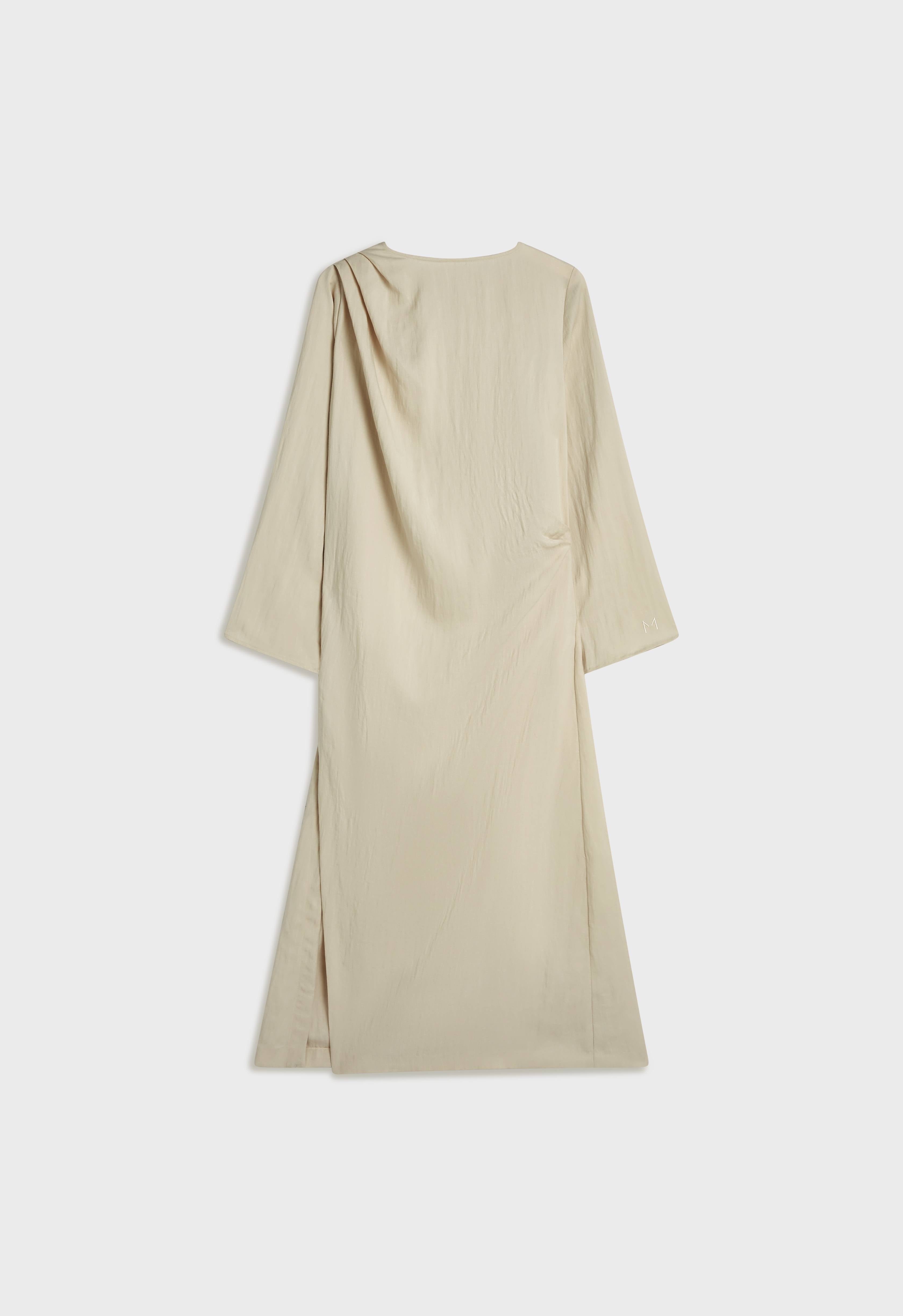 Asymmetric Pleated Tunic | Sand
