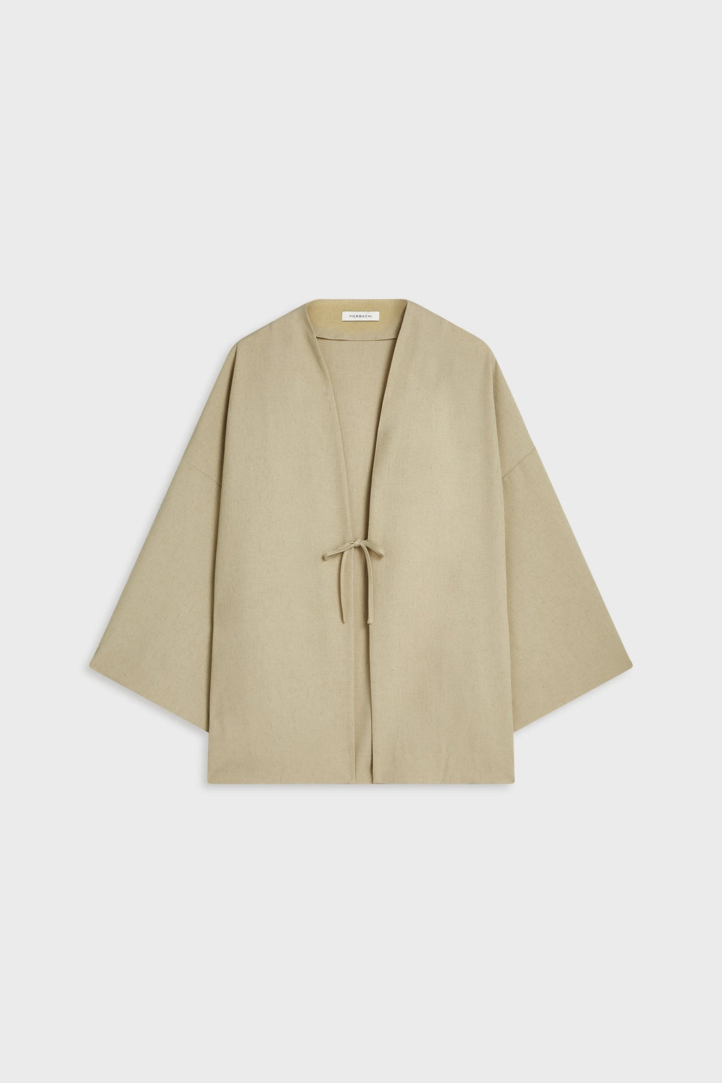 Front Tie Top | Warm Khaki