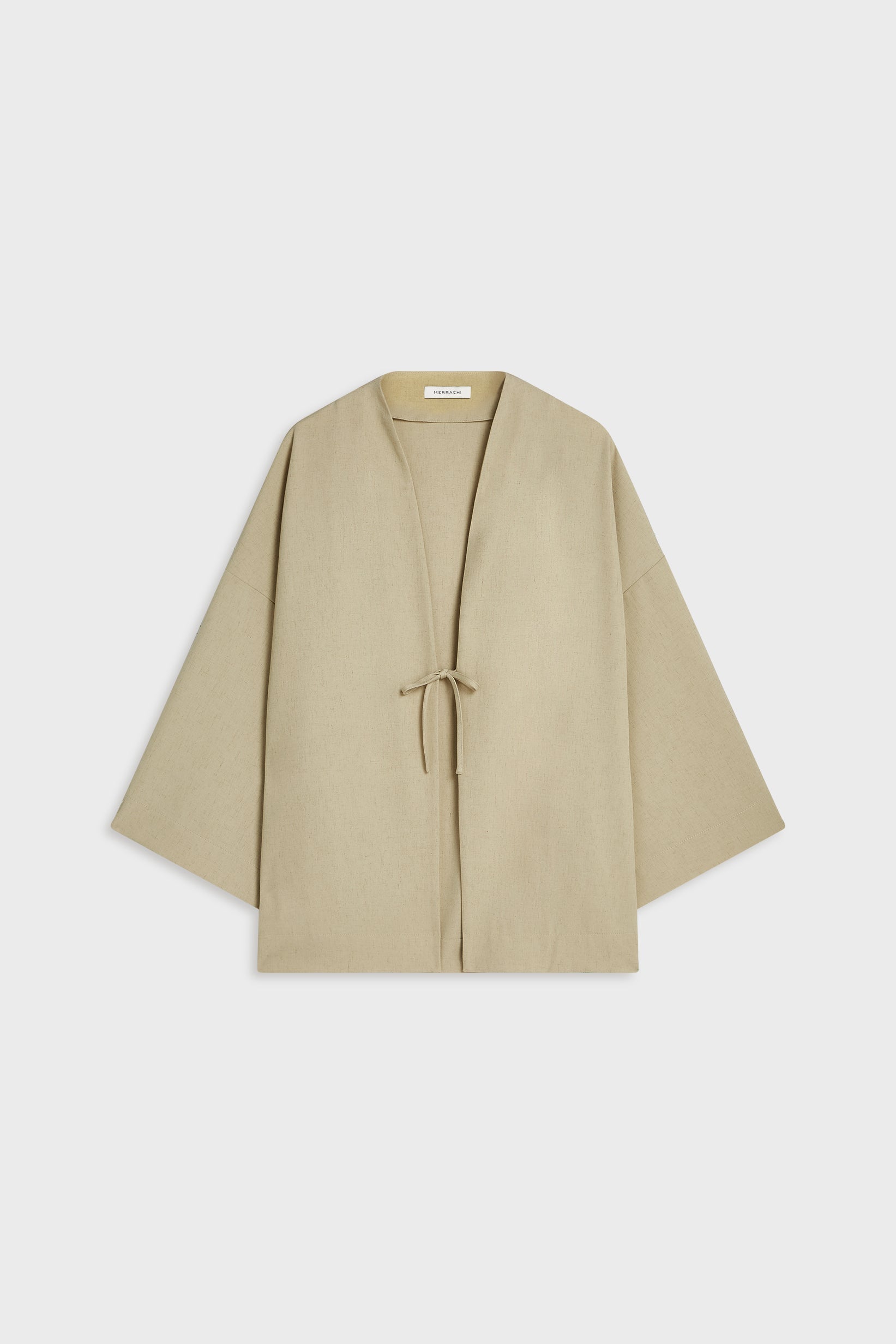 Front Tie Top | Warm Khaki