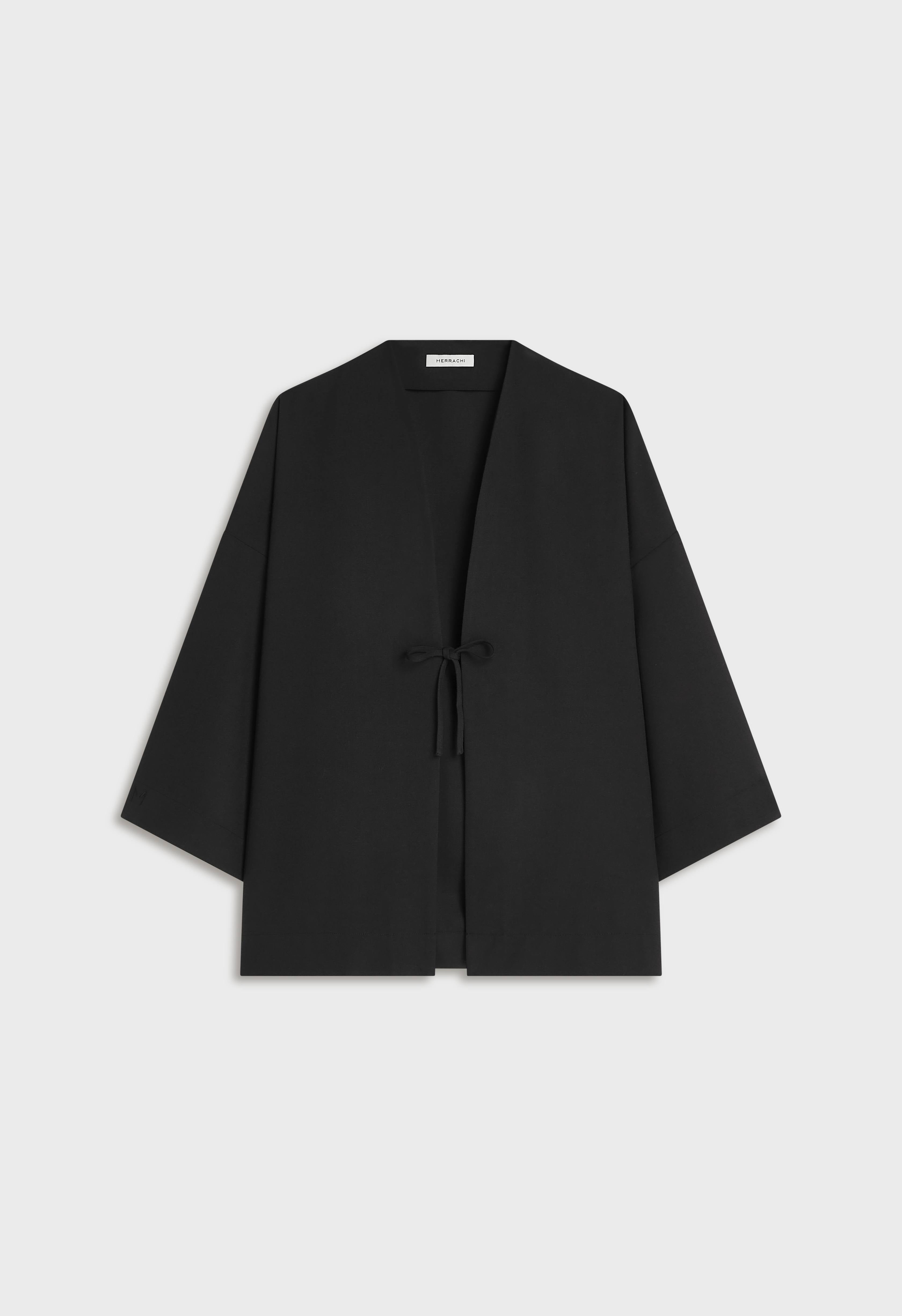 Front Tie Top | Black