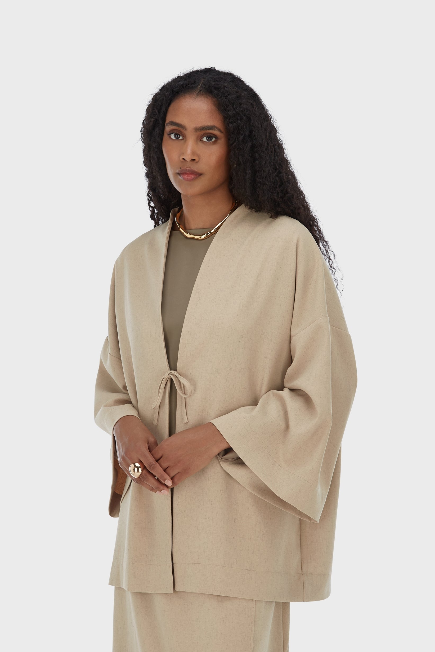 Front Tie Top | White Pepper