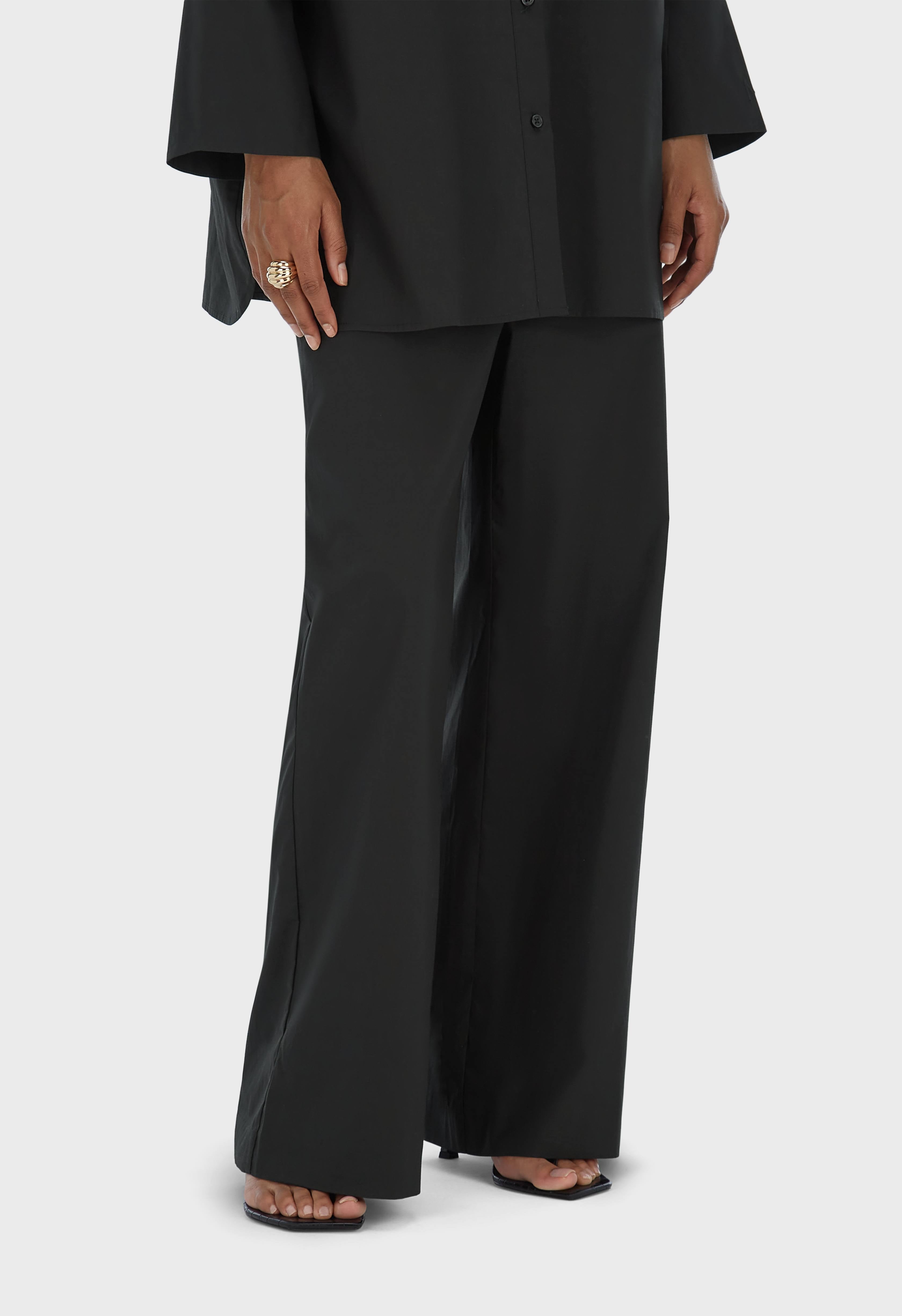 Poplin Pants | Black