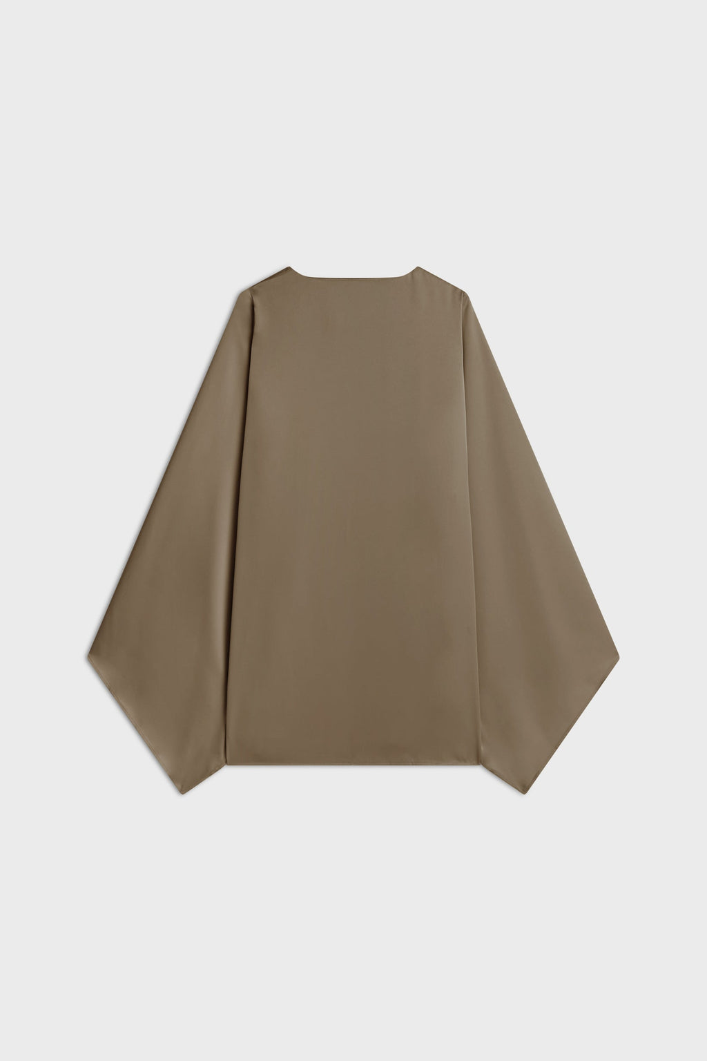 Satin Cape Top | Taupe