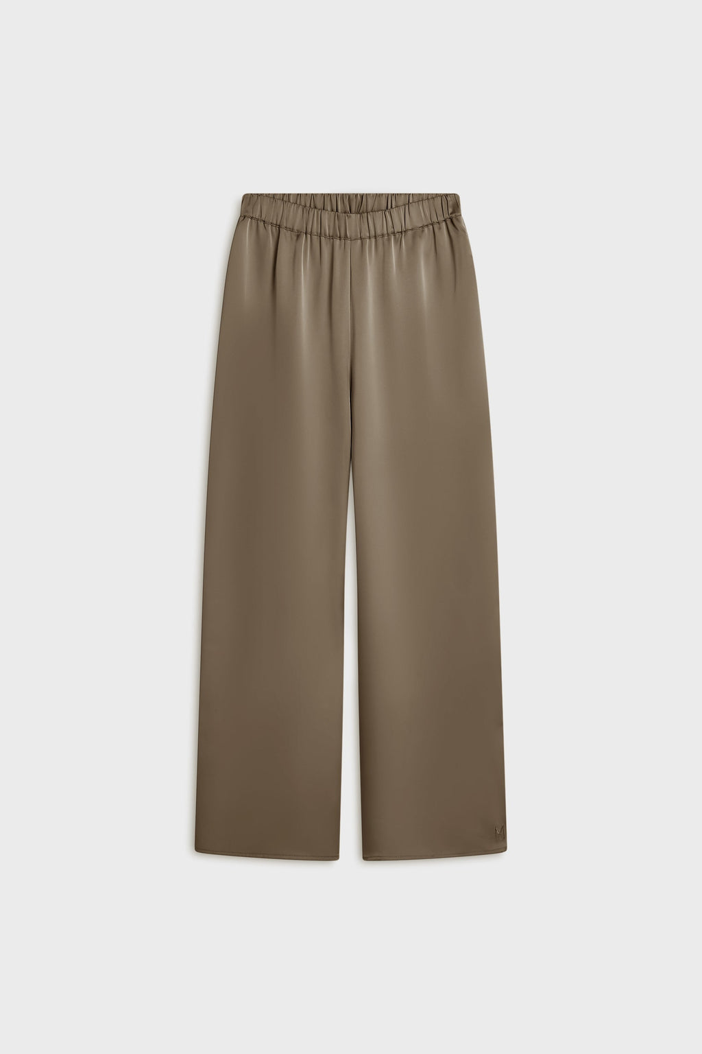 Satin Wide Leg Pants | Taupe