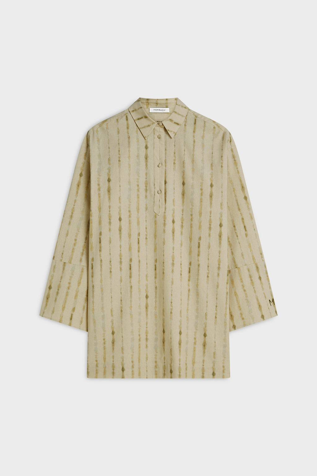 Shibori Top | Soft Khaki