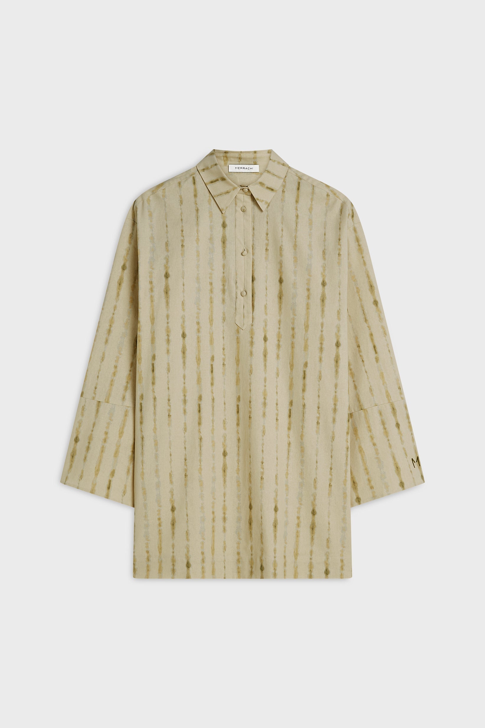 Shibori Top | Soft Khaki
