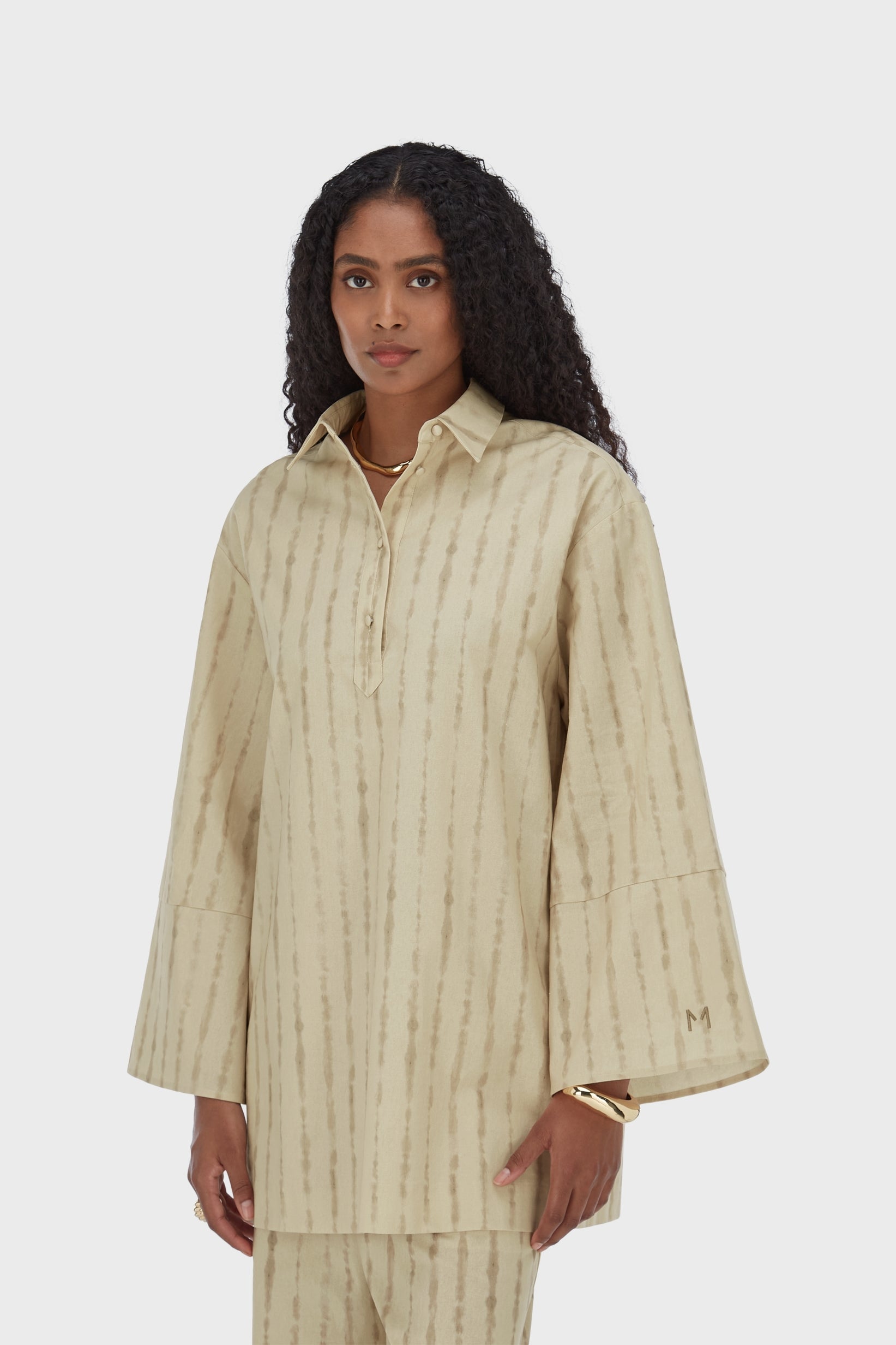 Shibori Top | Brown Rice