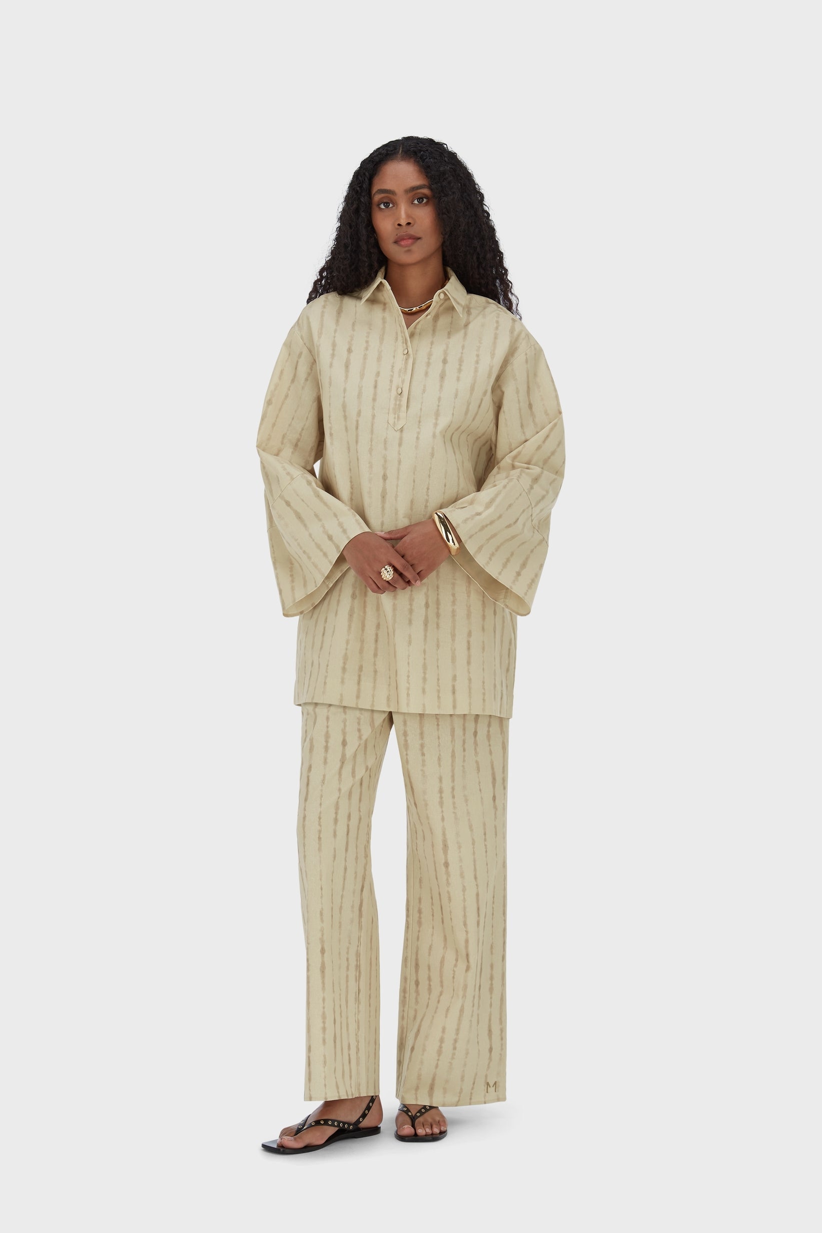 Shibori Top | Brown Rice