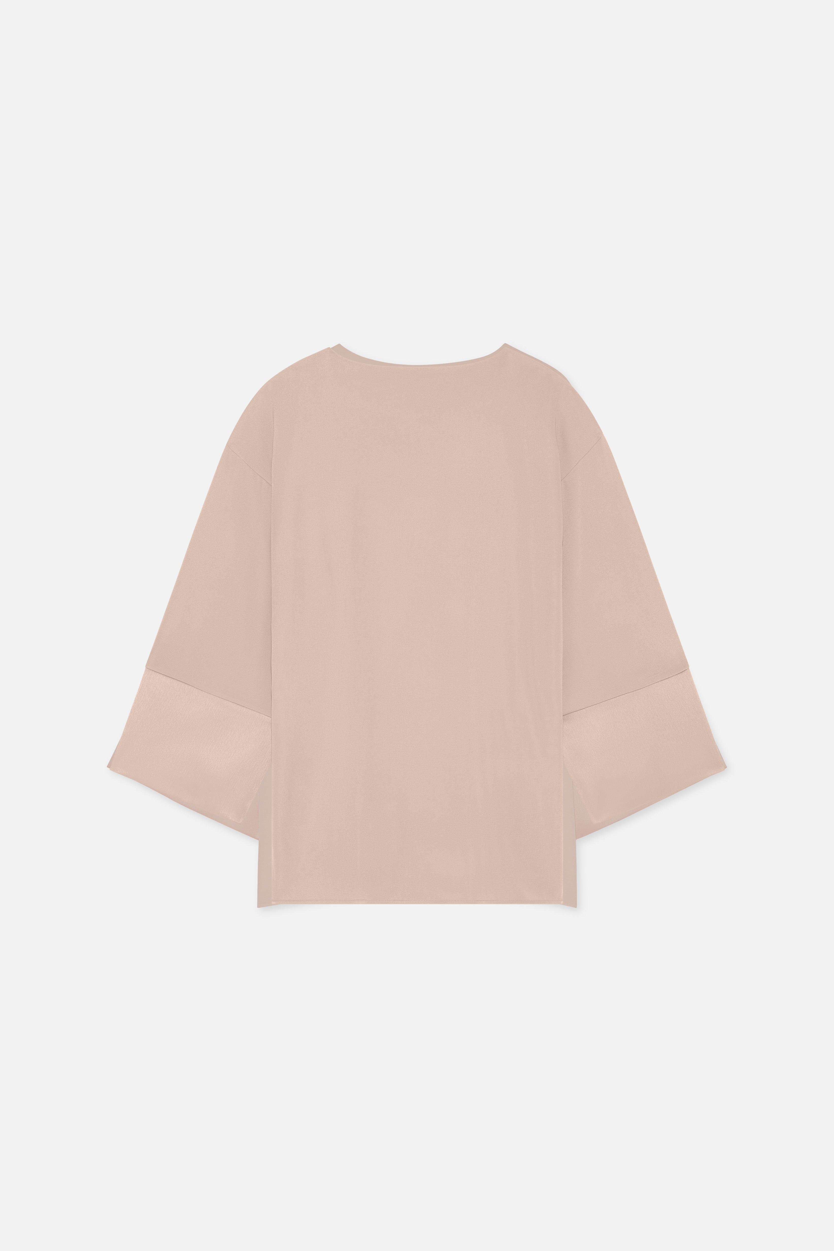 Satin Trim Blouse | Dark Rose