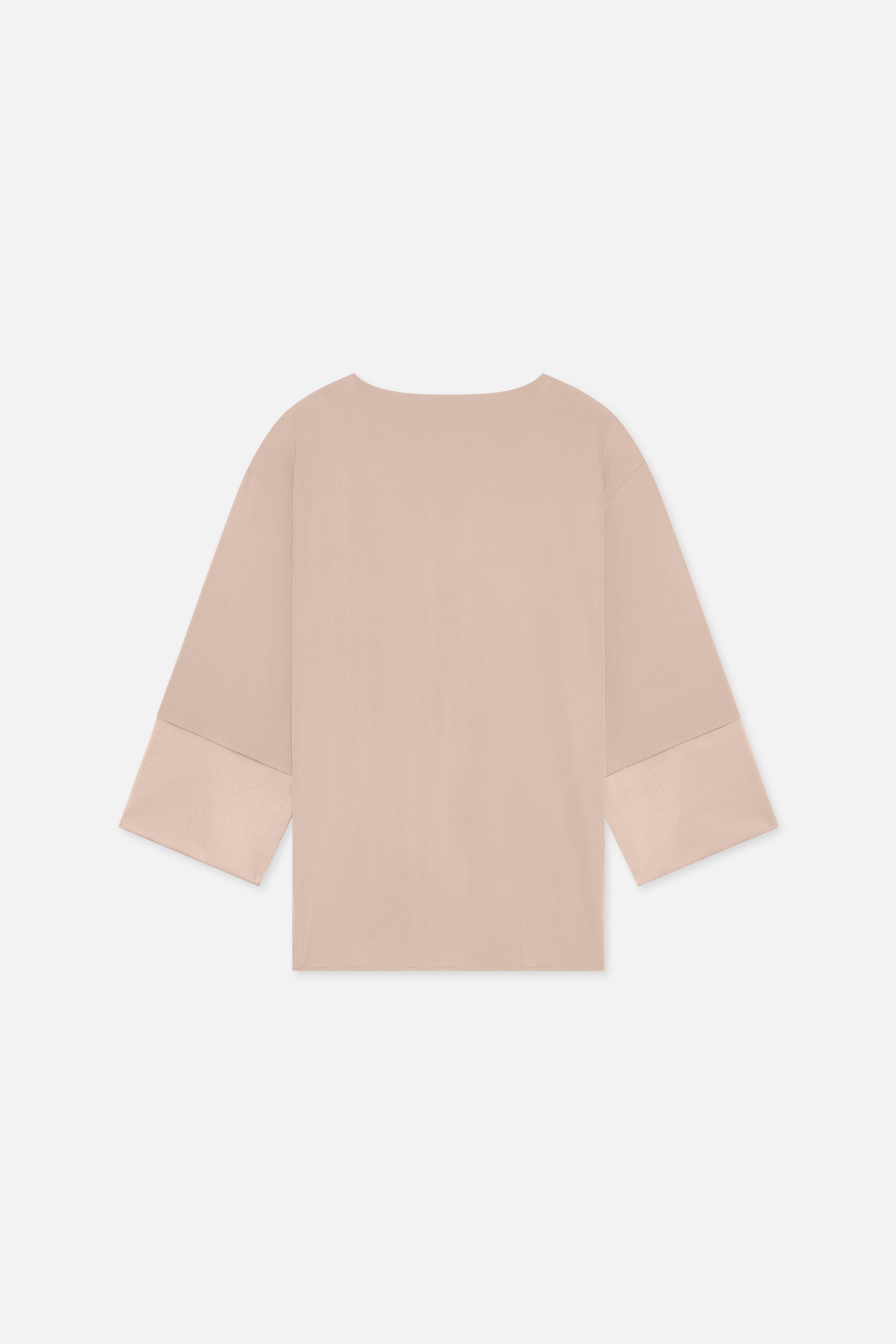 Satin Trim Blouse | Dark Rose