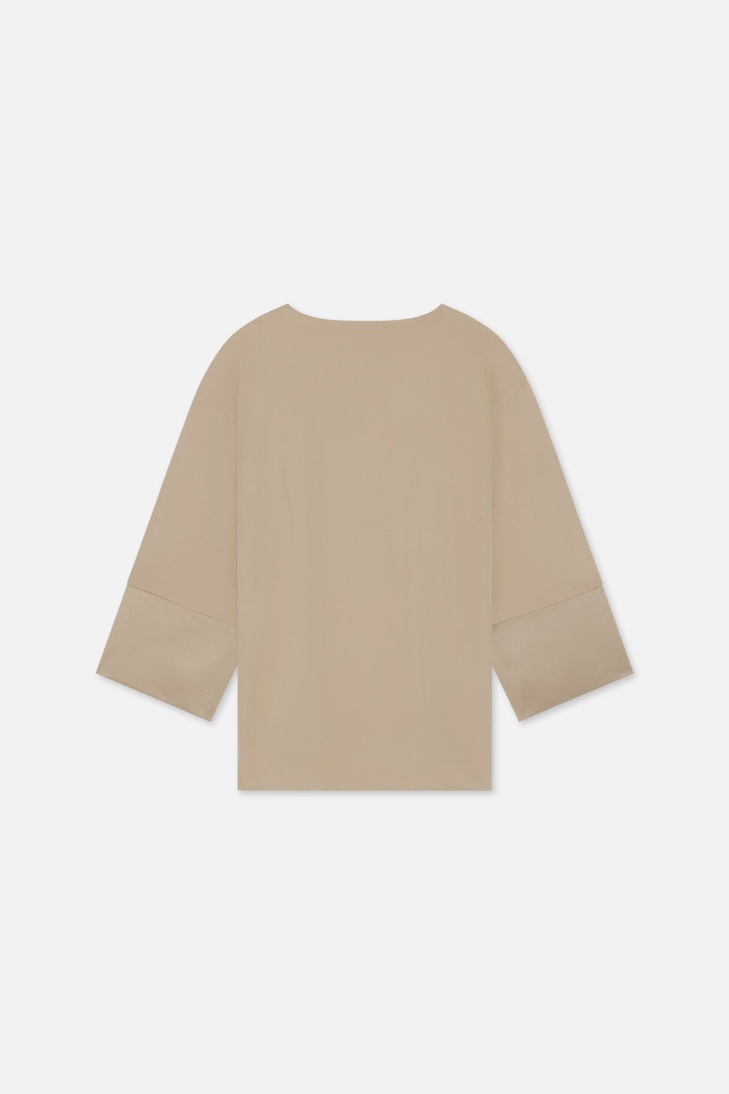 Satin Trim Blouse | Mocha