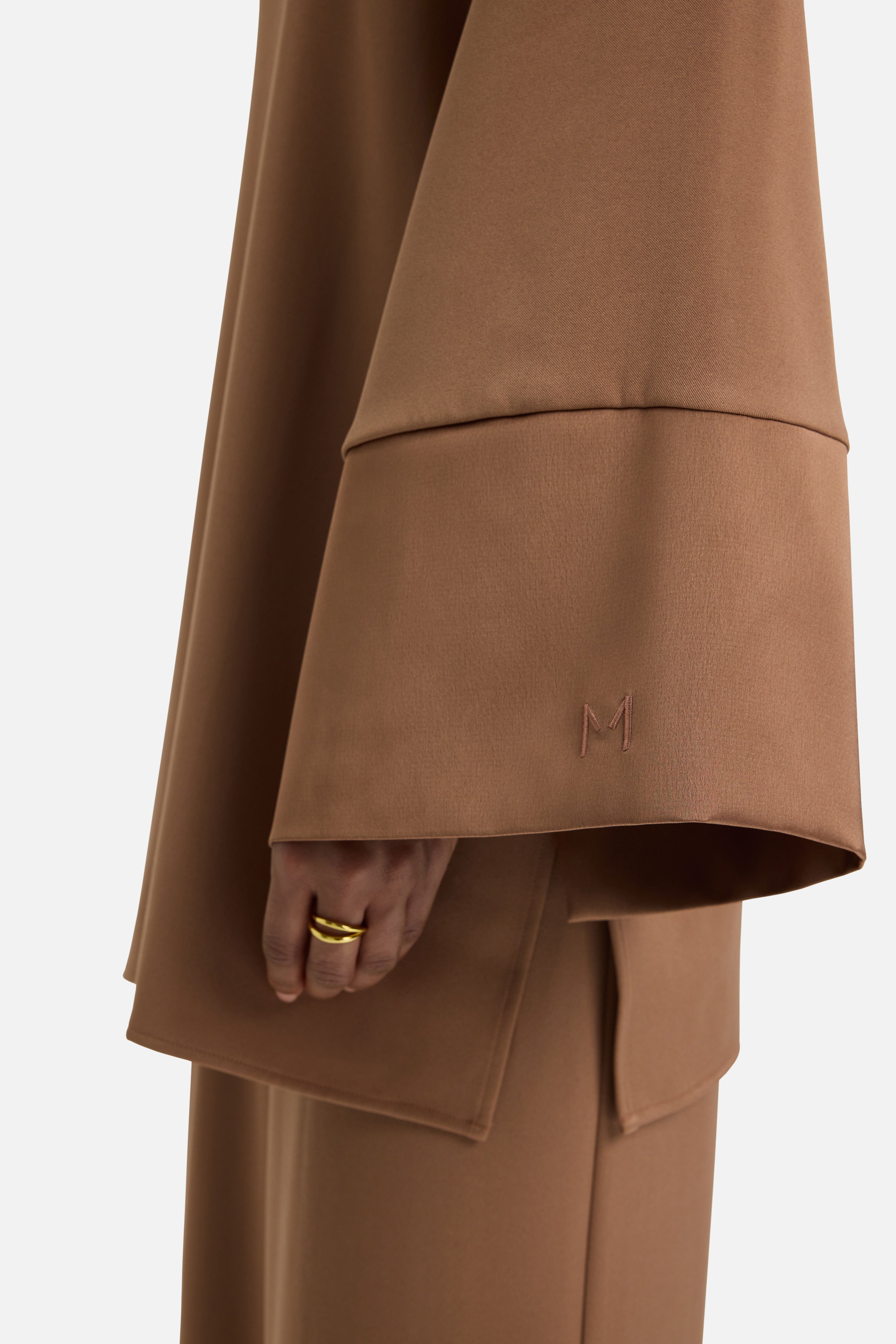 Satin Trim Blouse | Soft Bordeaux