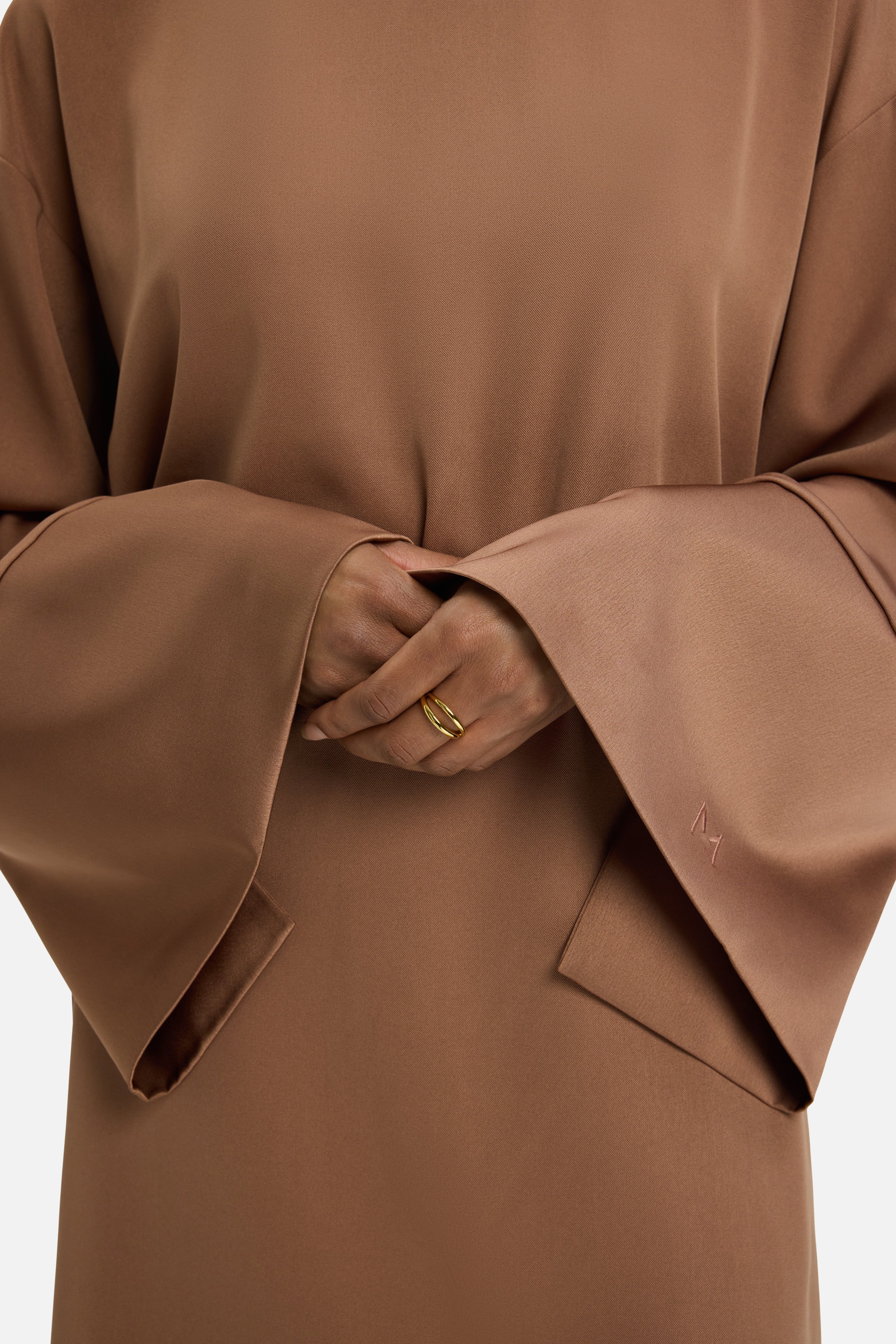 Satin Trim Blouse | Soft Bordeaux