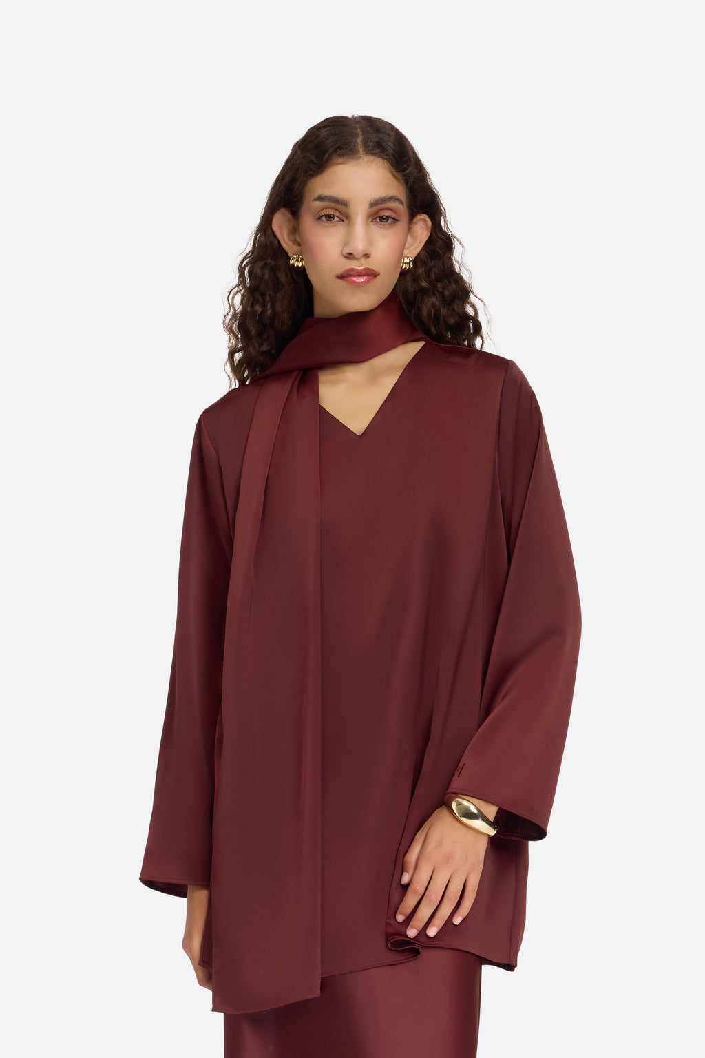 Shawl Shirt | Dark Cherry