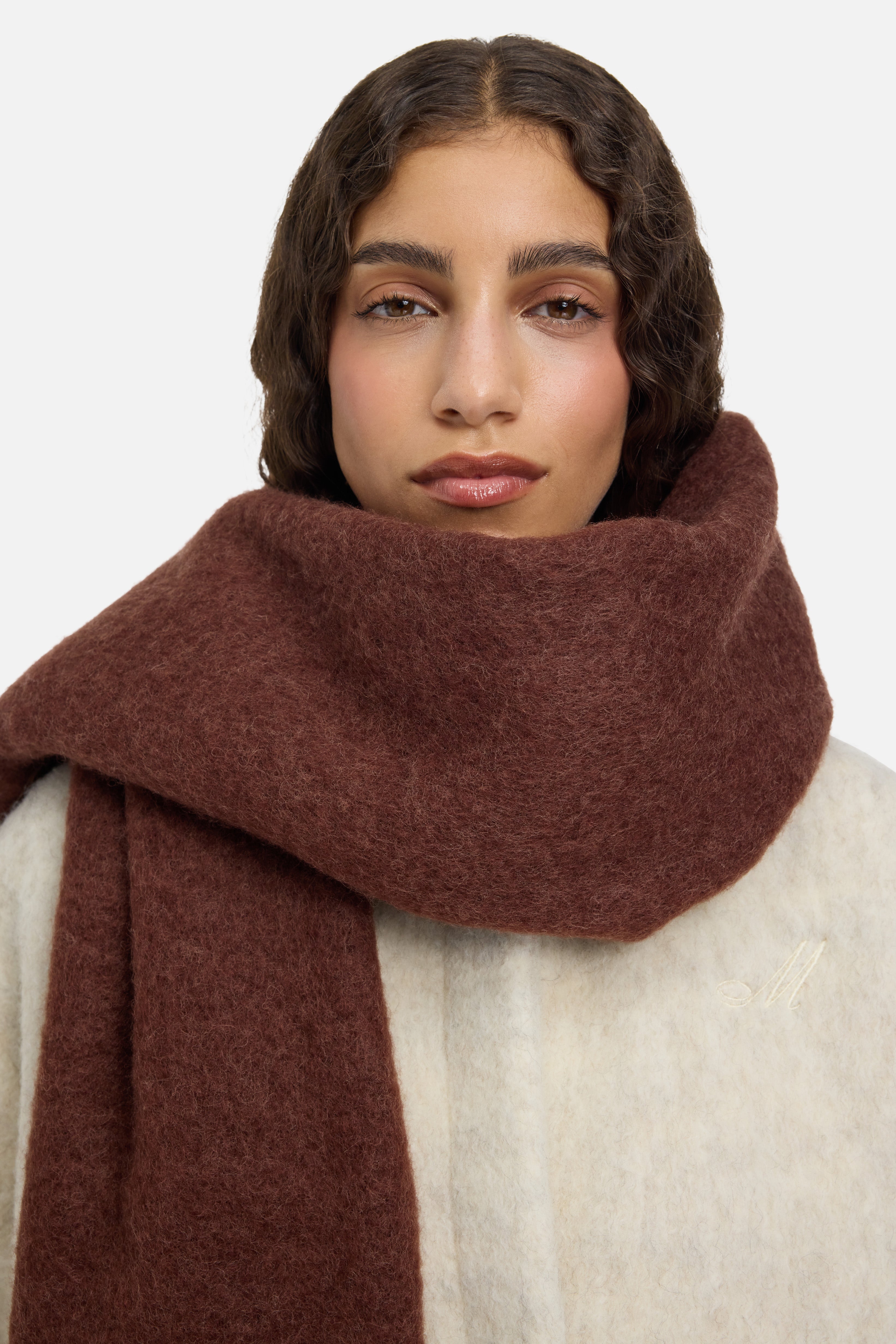 The Brushed Scarf | Dark Cherry