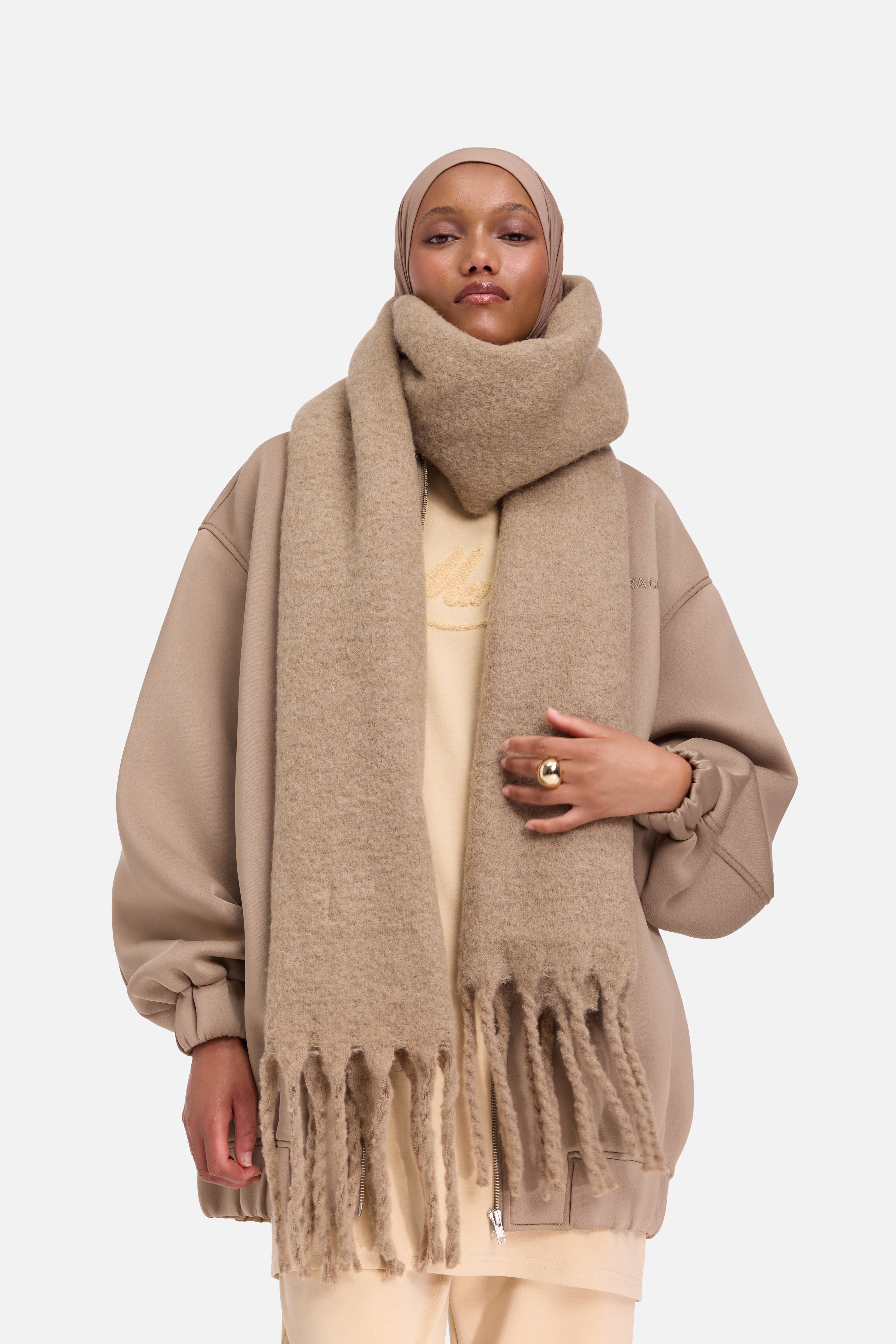 The Brushed Scarf | Khaki