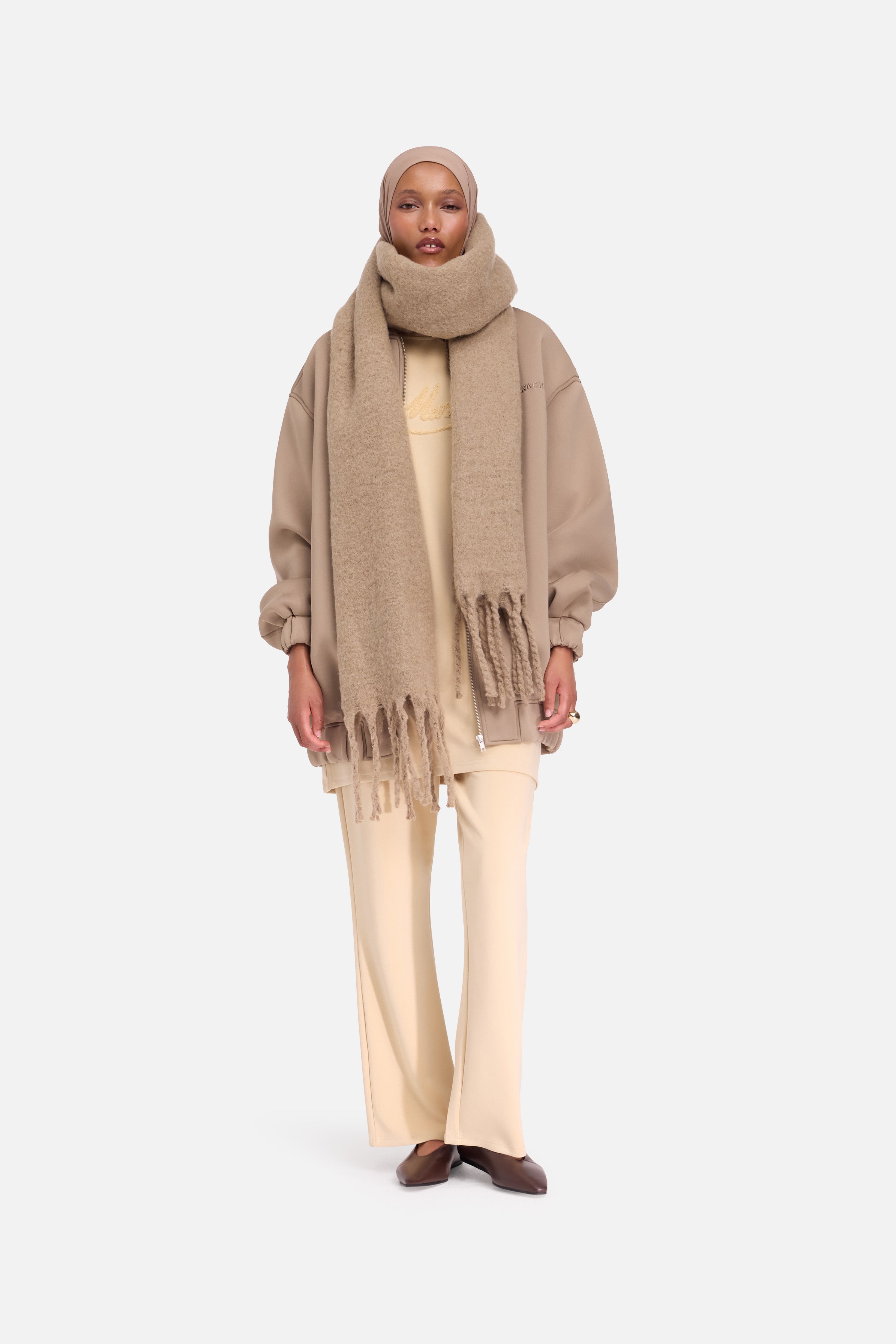 The Brushed Scarf | Khaki