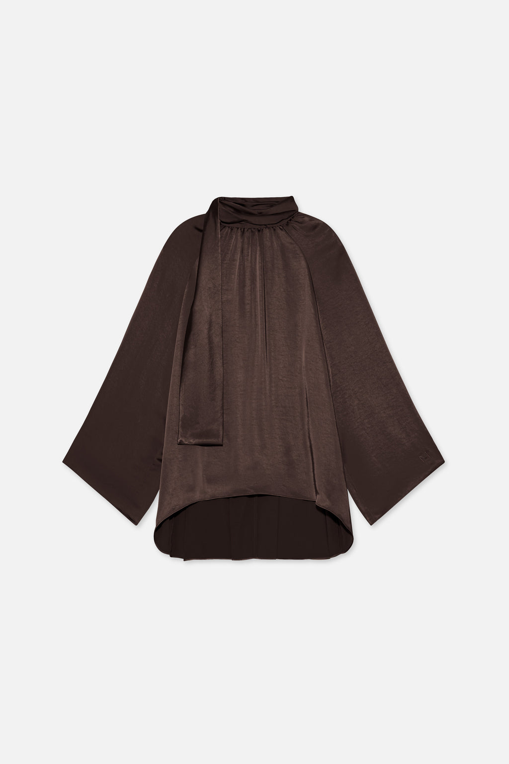 Volume Sleeve Blouse | Dark Brown