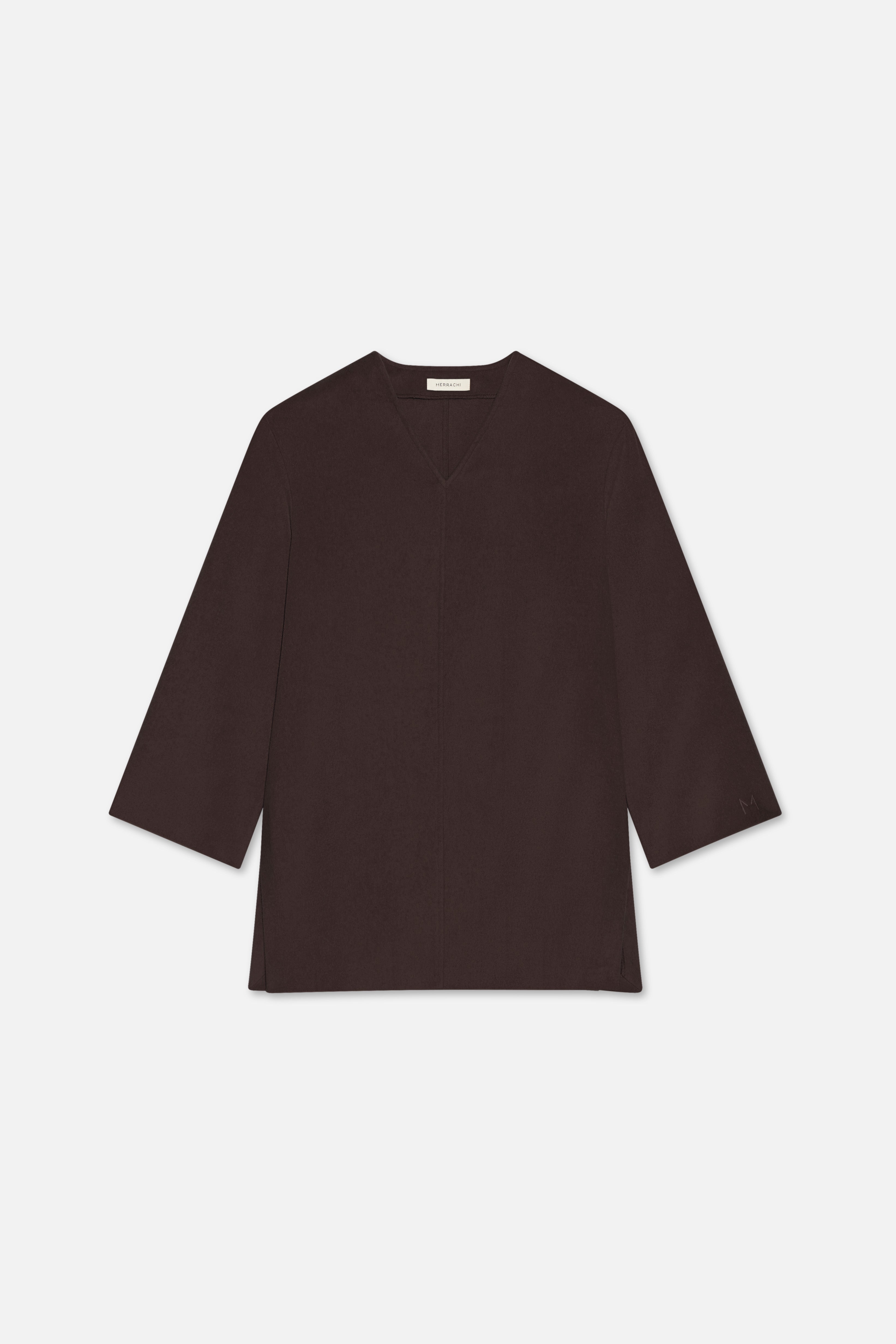 Wool Blend Sweater | Dark Brown