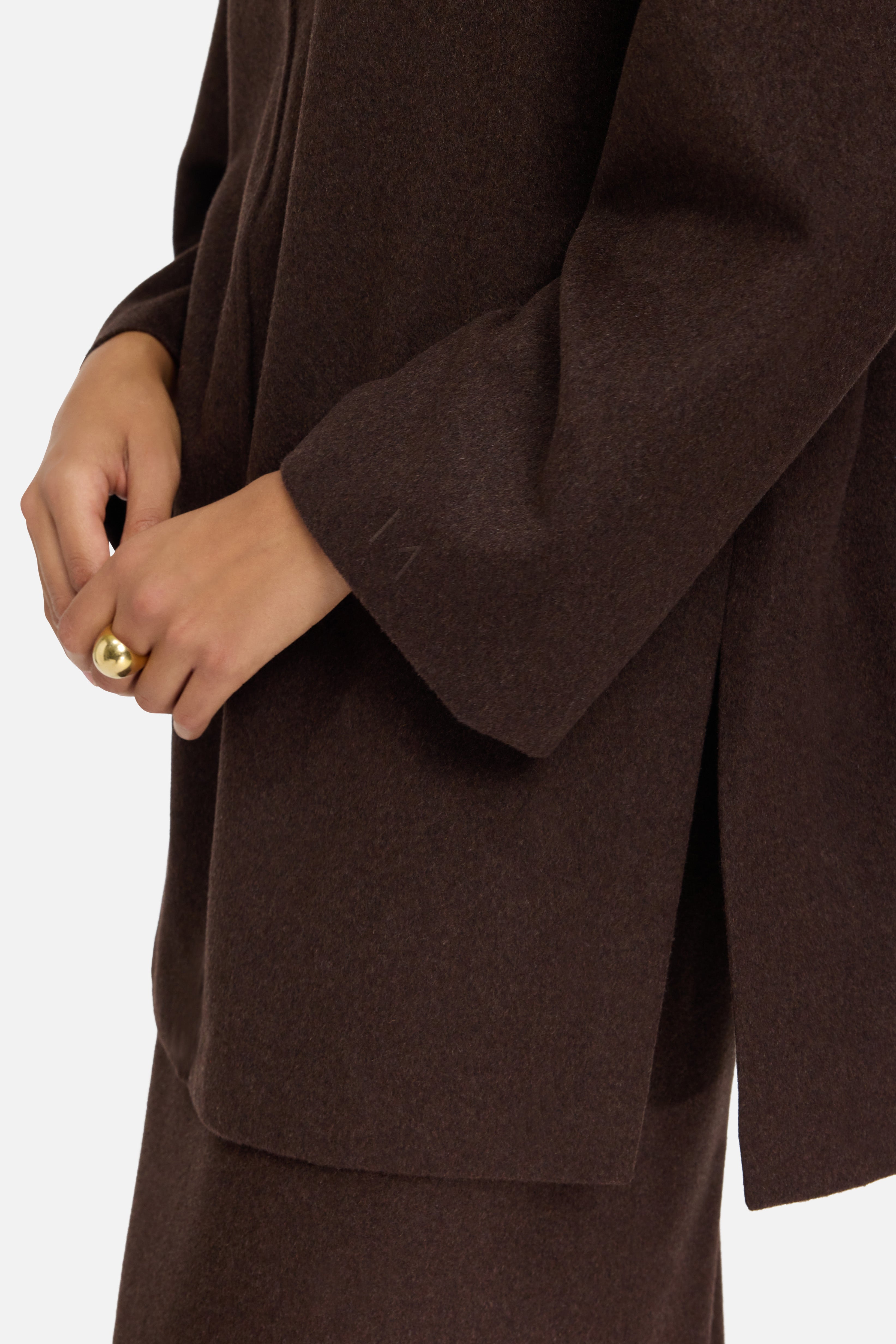 Wool Blend Sweater | Dark Brown